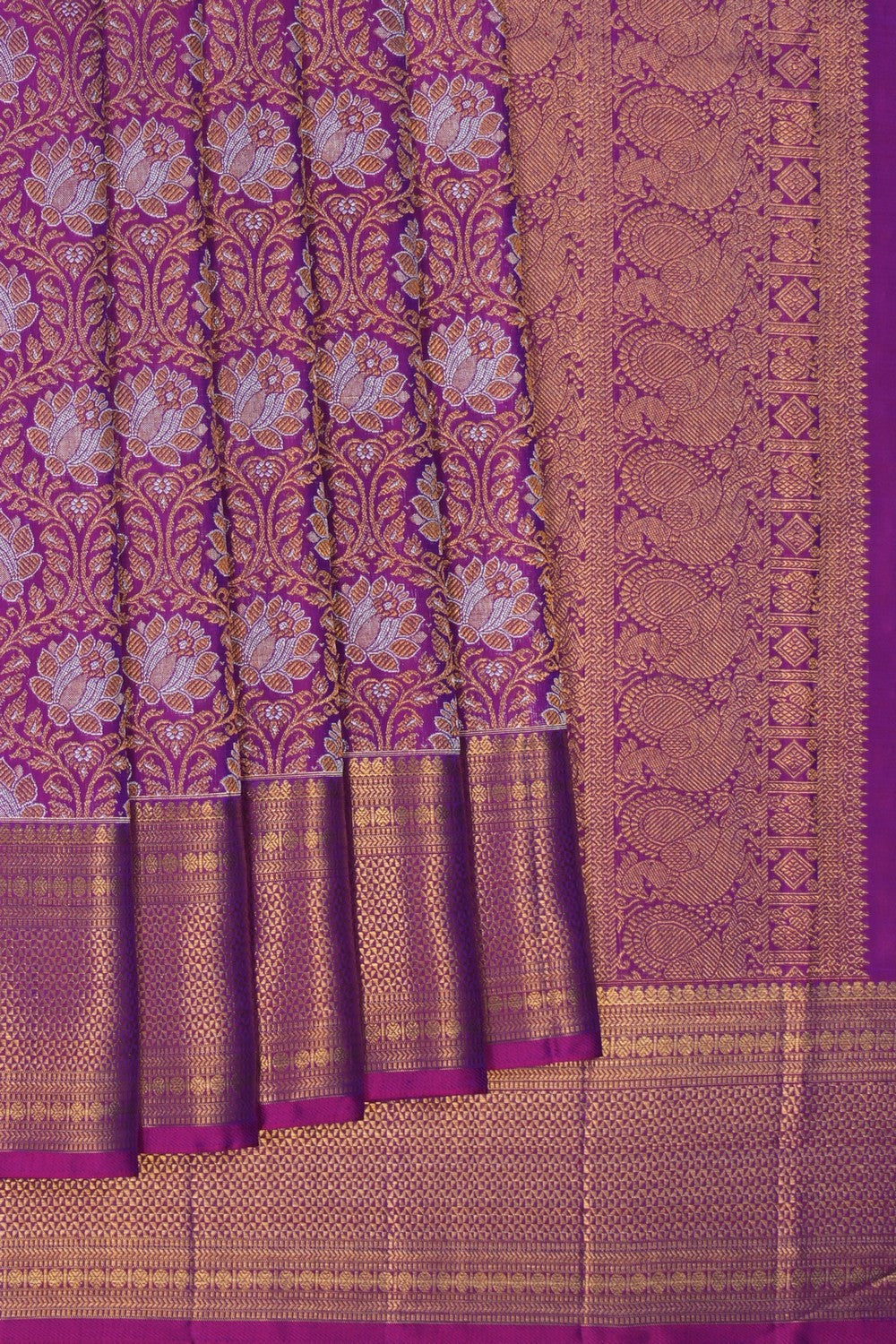 Image of Kanchipattu Brocade Purple Saree