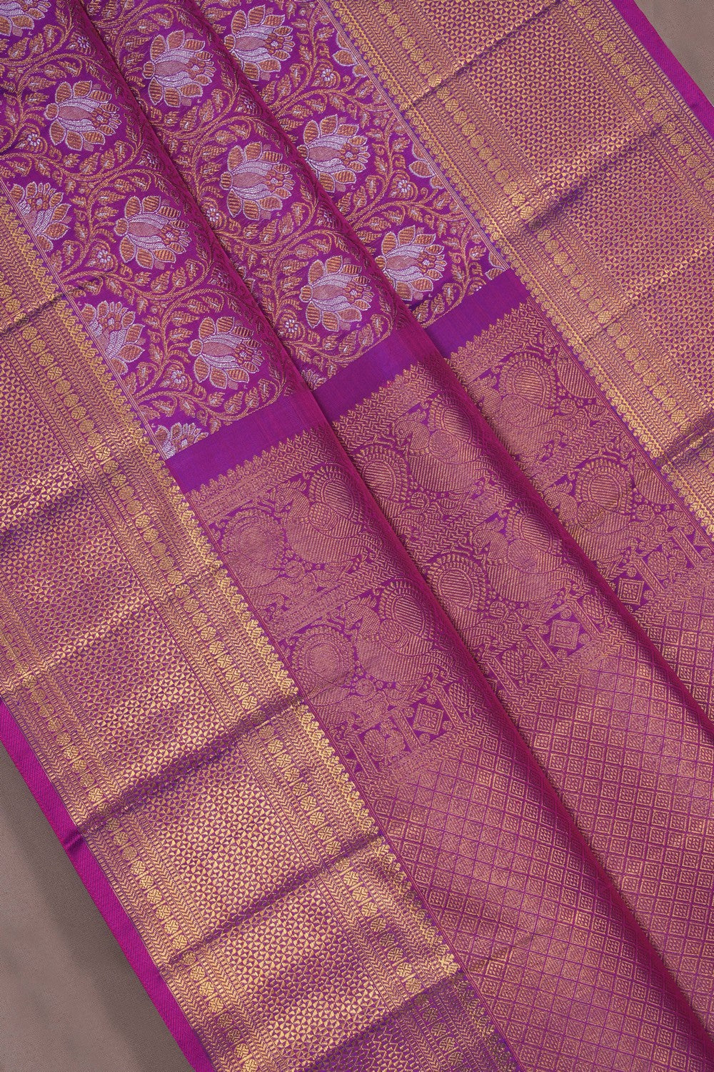 Image of Kanchipattu Brocade Purple Saree
