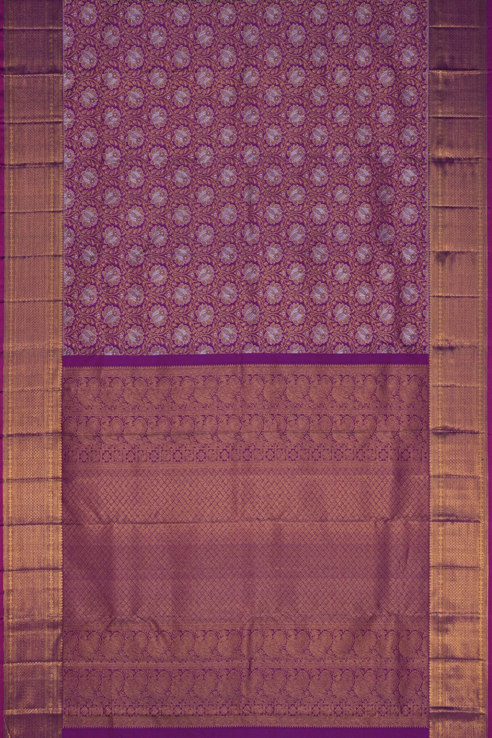 Image of Kanchipattu Brocade Purple Saree