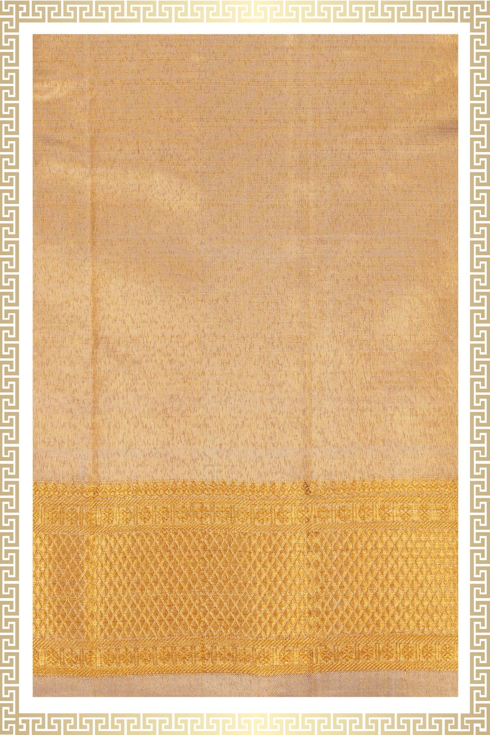 Image of Kanchi Tissue Silk Dhoti With Kanduva (8 X 4) 3 PCS Set