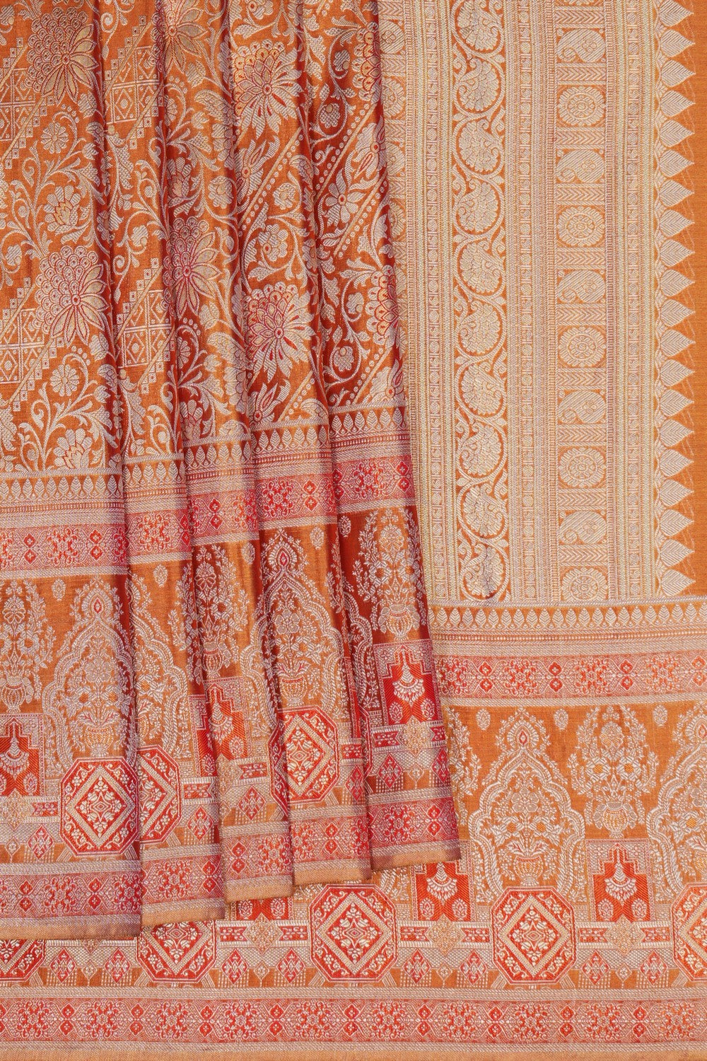 Image of Kanchipattu Brocade Gold Saree