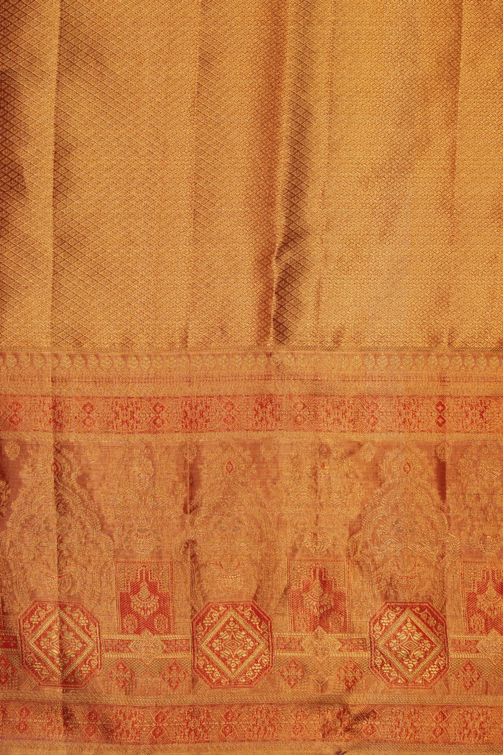Image of Kanchipattu Brocade Gold Saree