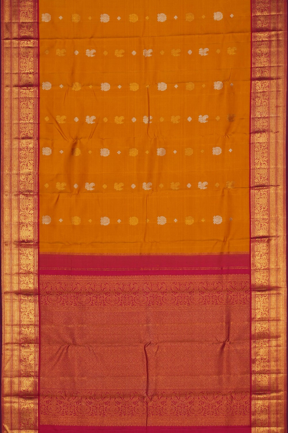 Image of Arani Silk Mustard Saree