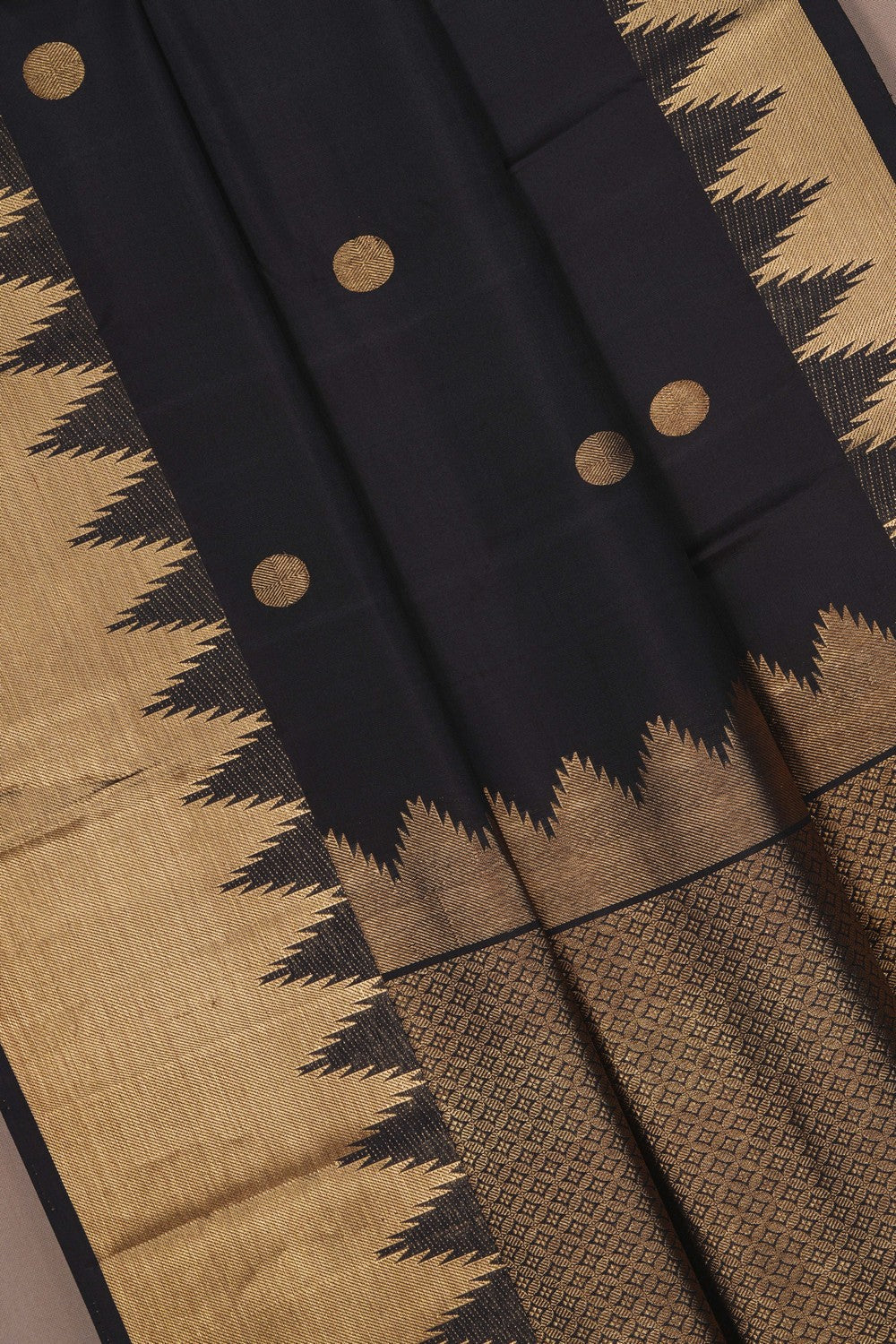 Image of Kanchi Silk Black Saree