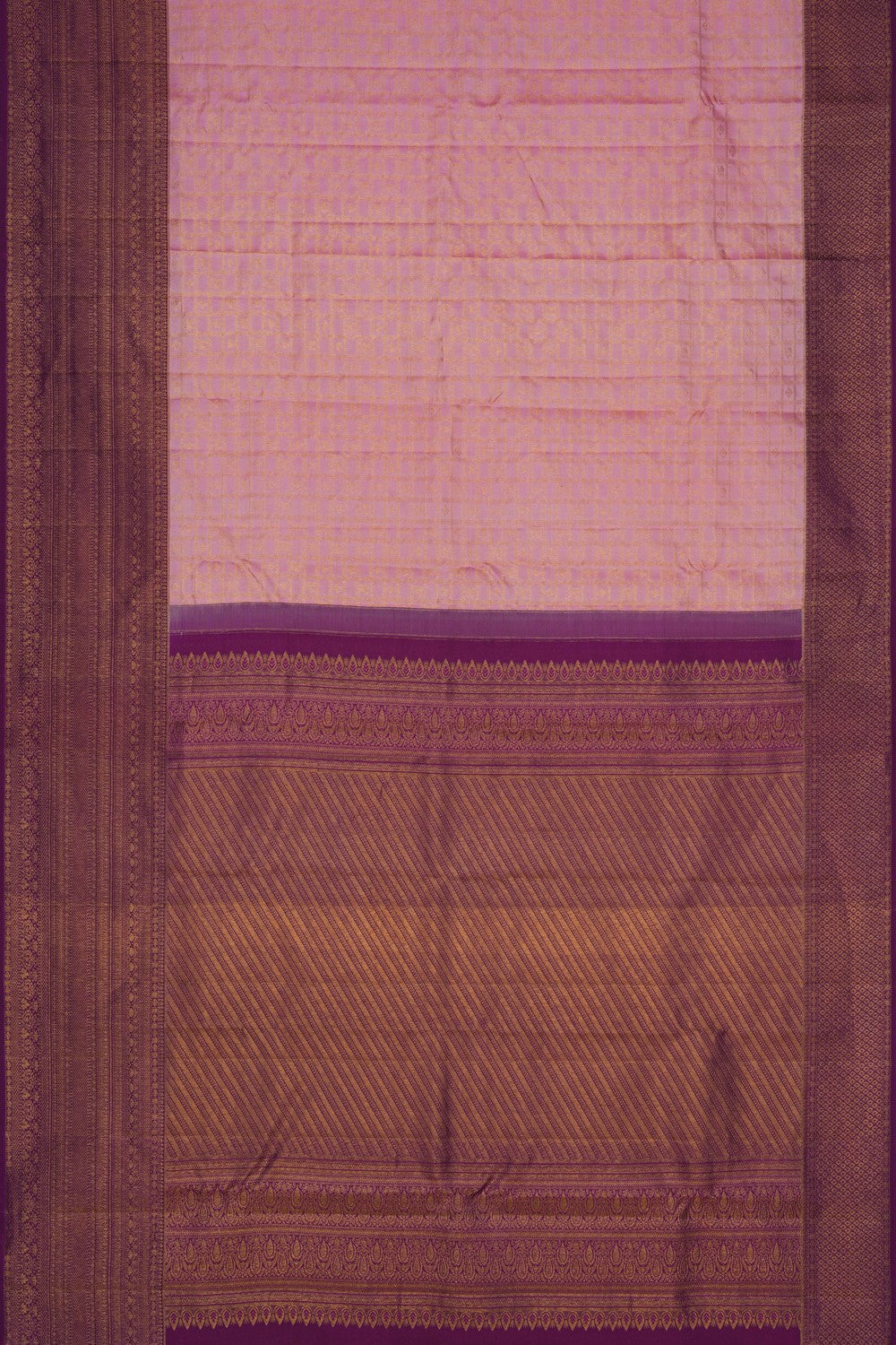 Image of Kanchipattu Kattam Pink Saree