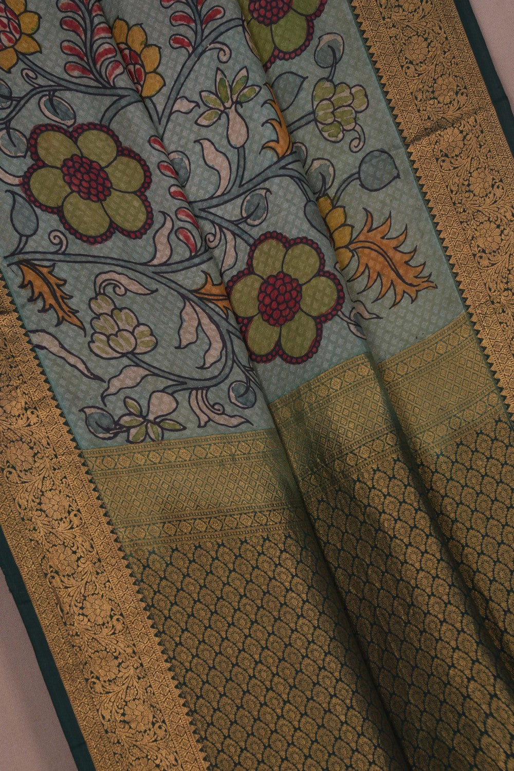 Image of Kalamkari Painting Saree