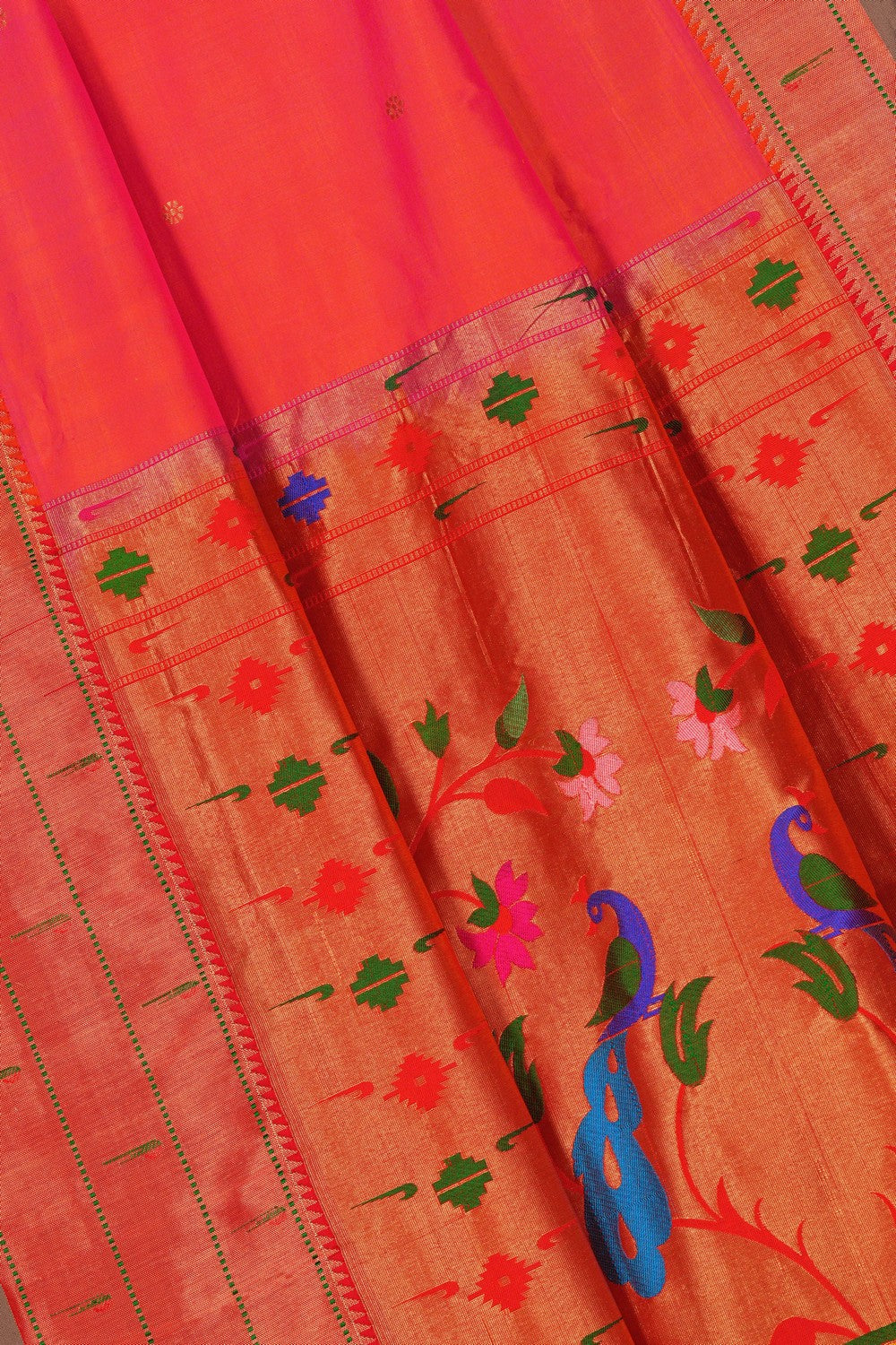 Image of Paithani Silk Pink Saree