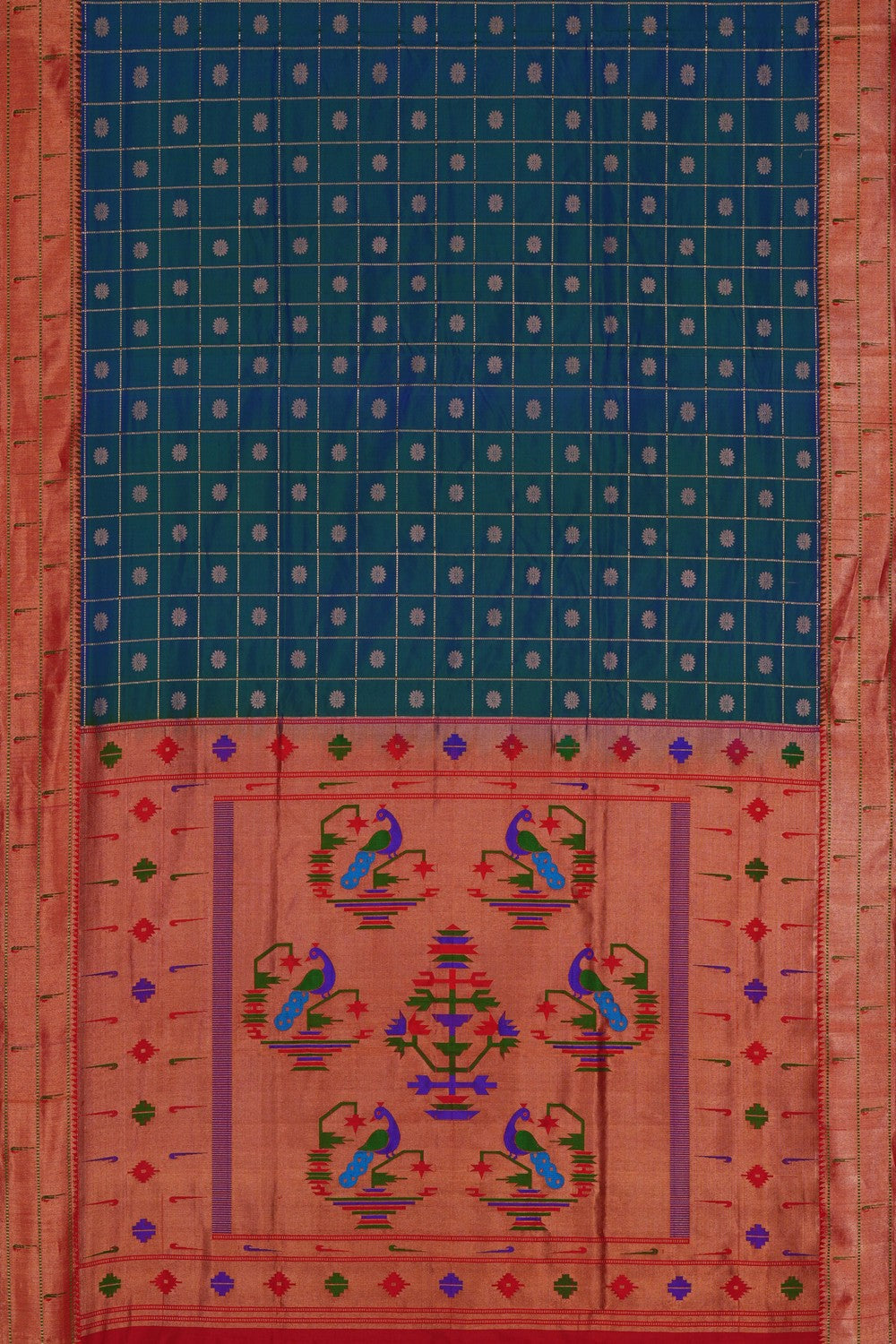 Image of Paithani Silk Blue Saree