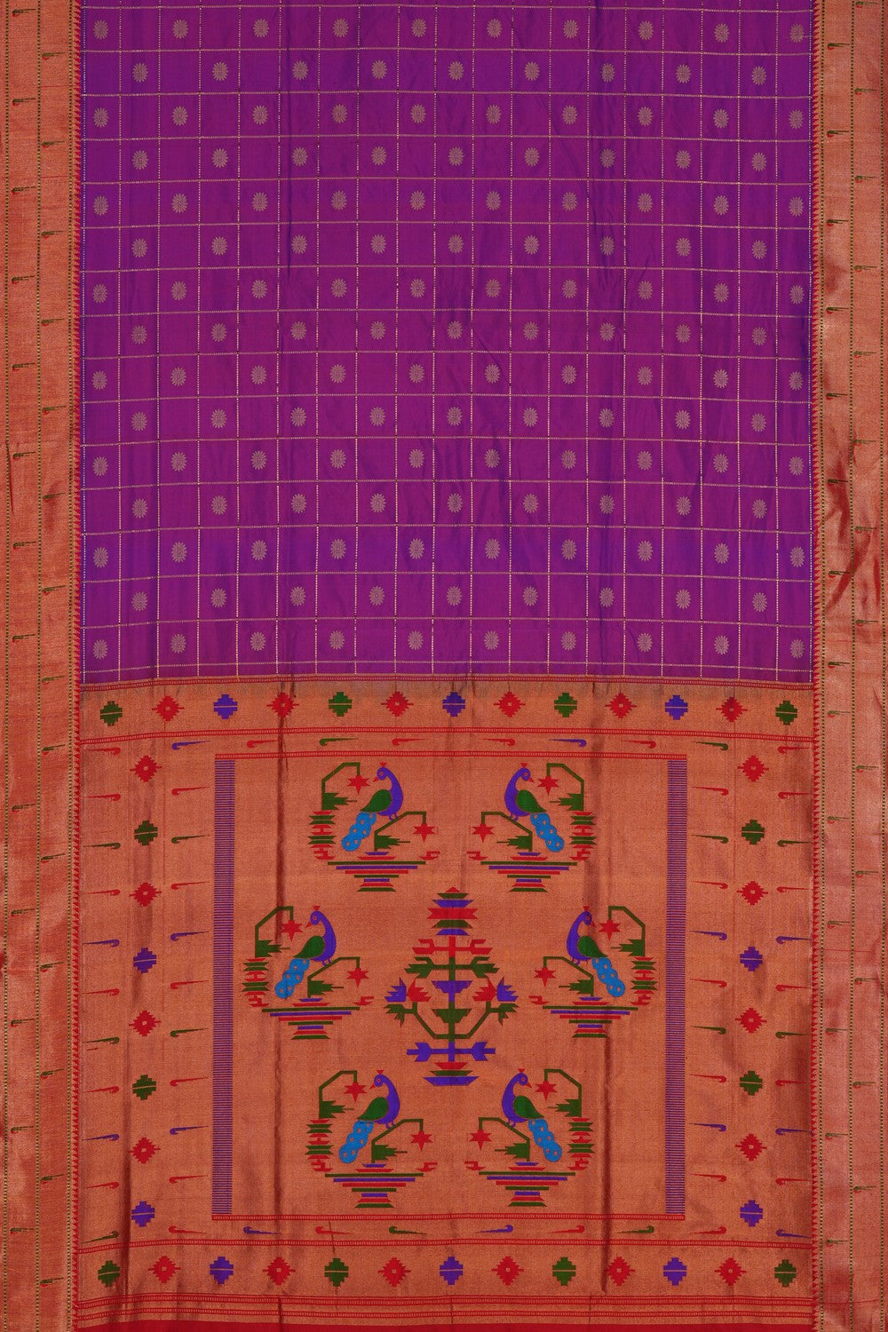 Image of Paithani Silk Purple Saree