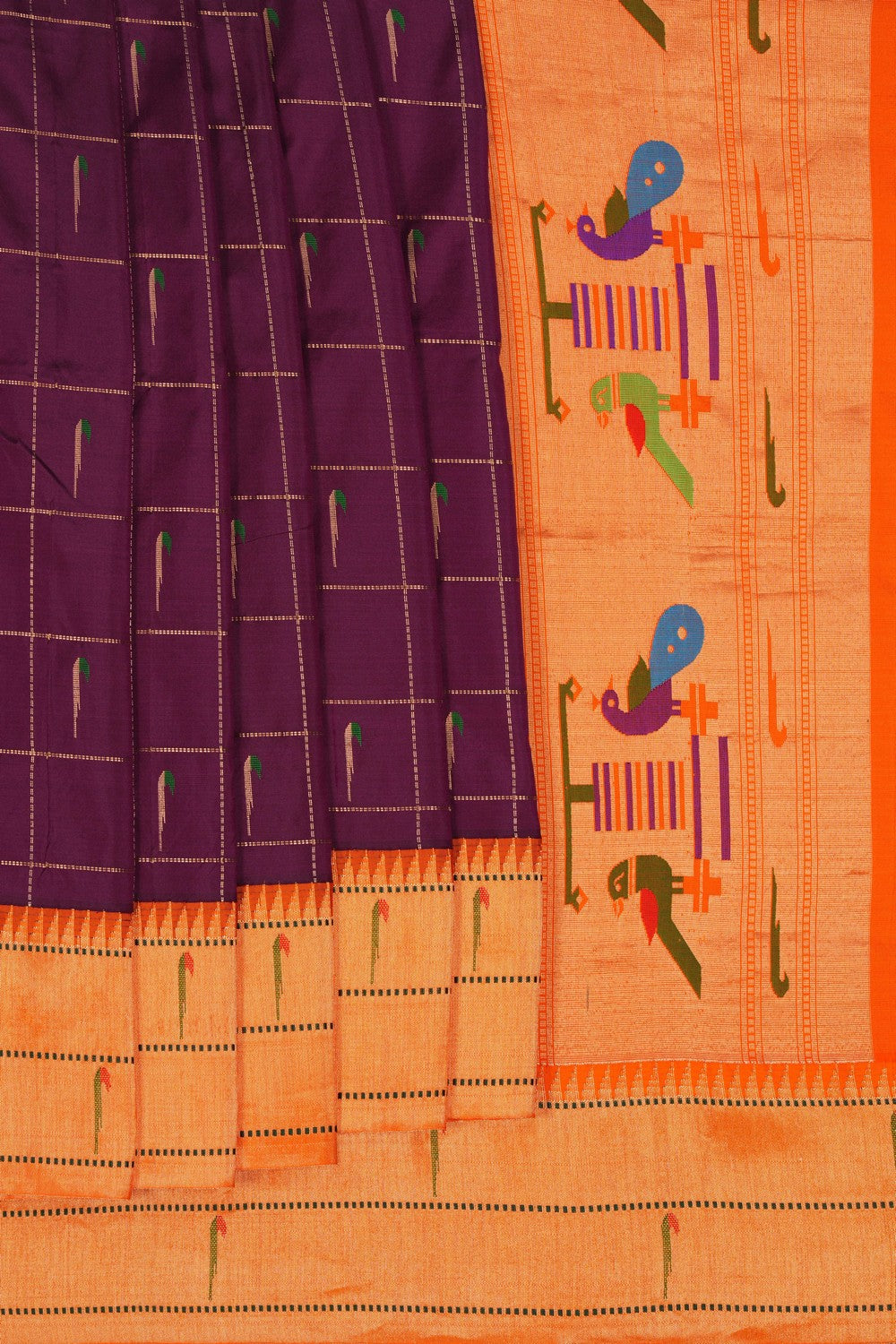 Image of Paithani Silk Purple Saree