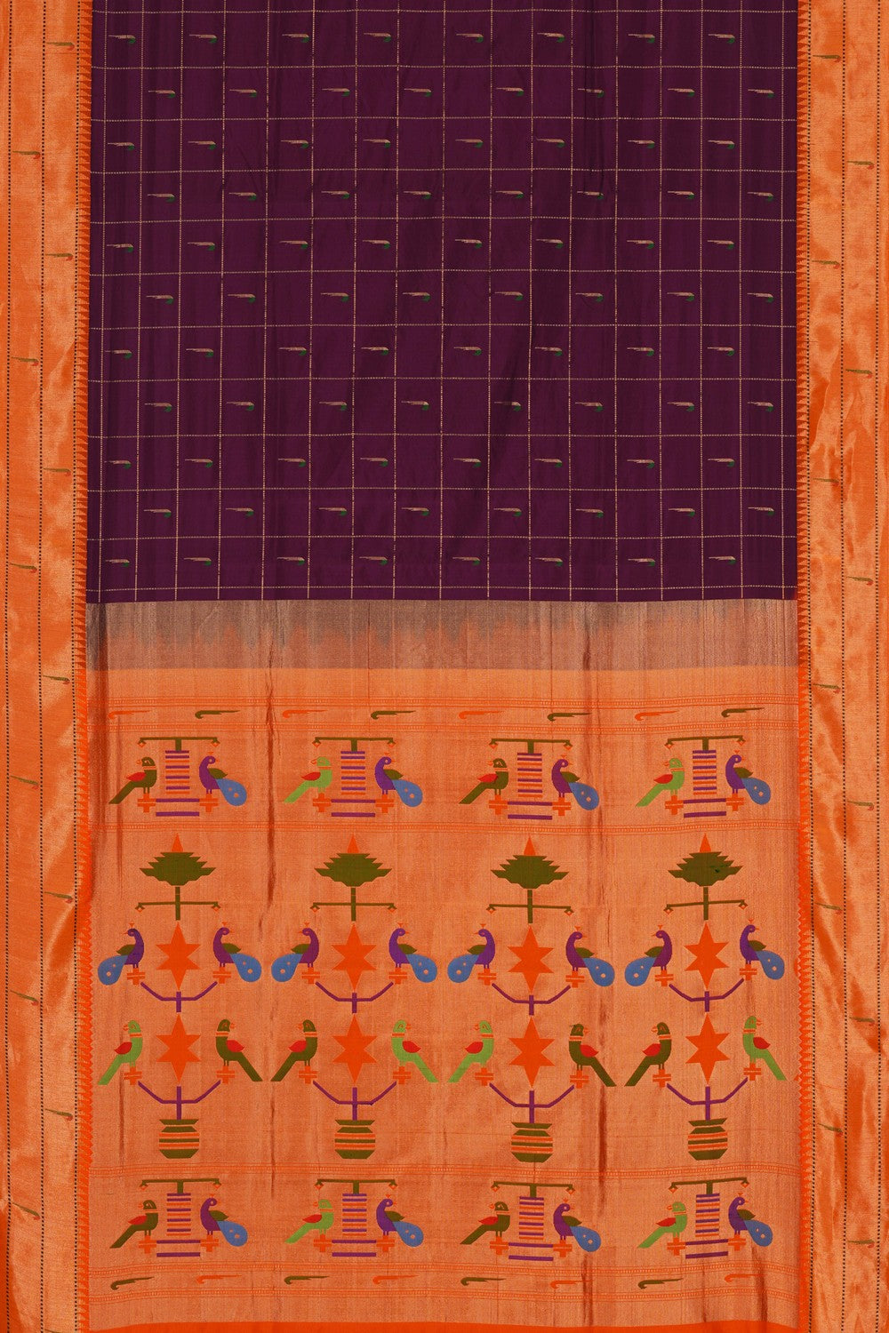 Image of Paithani Silk Purple Saree