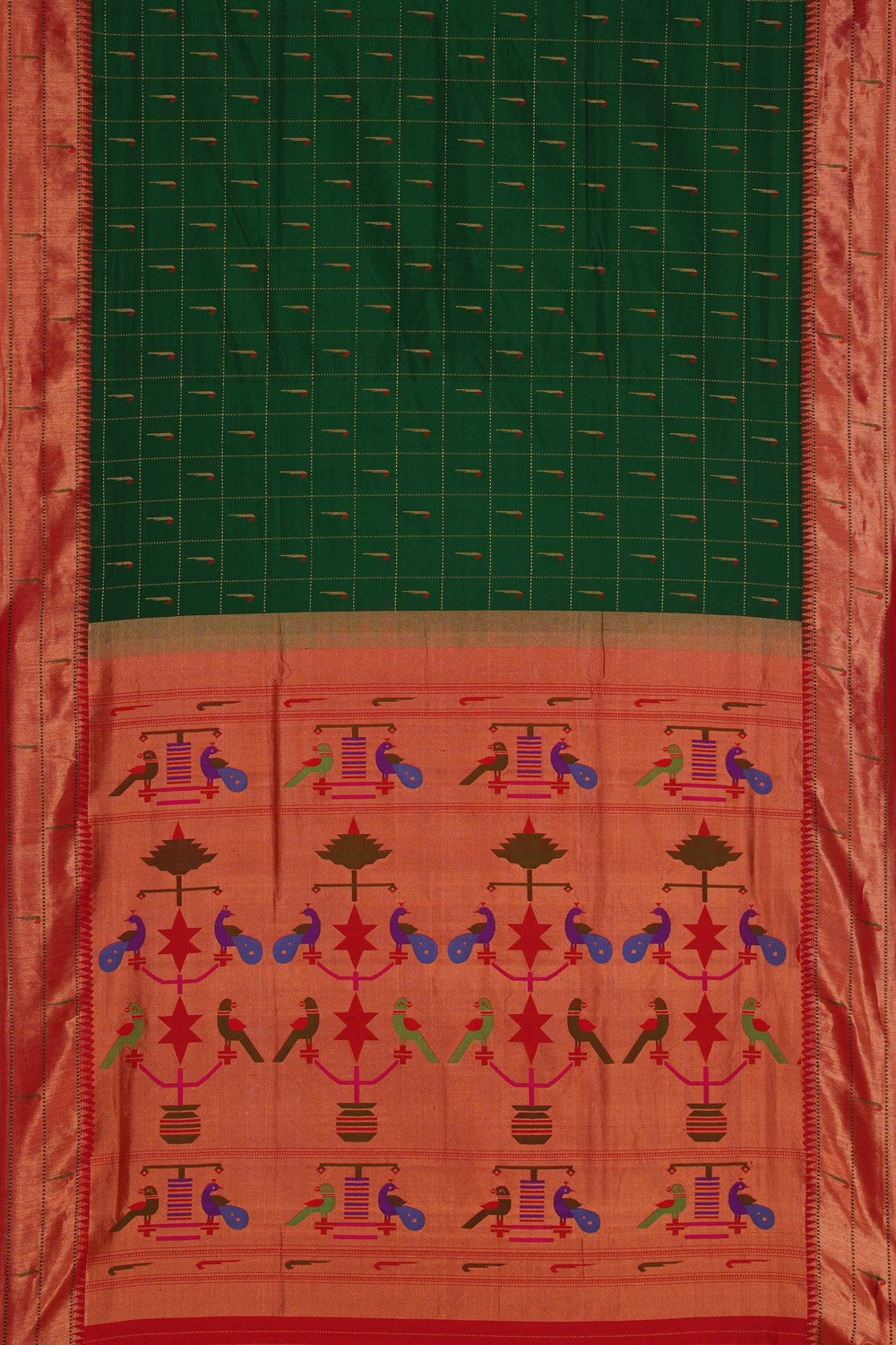Image of Paithani Silk Green Saree