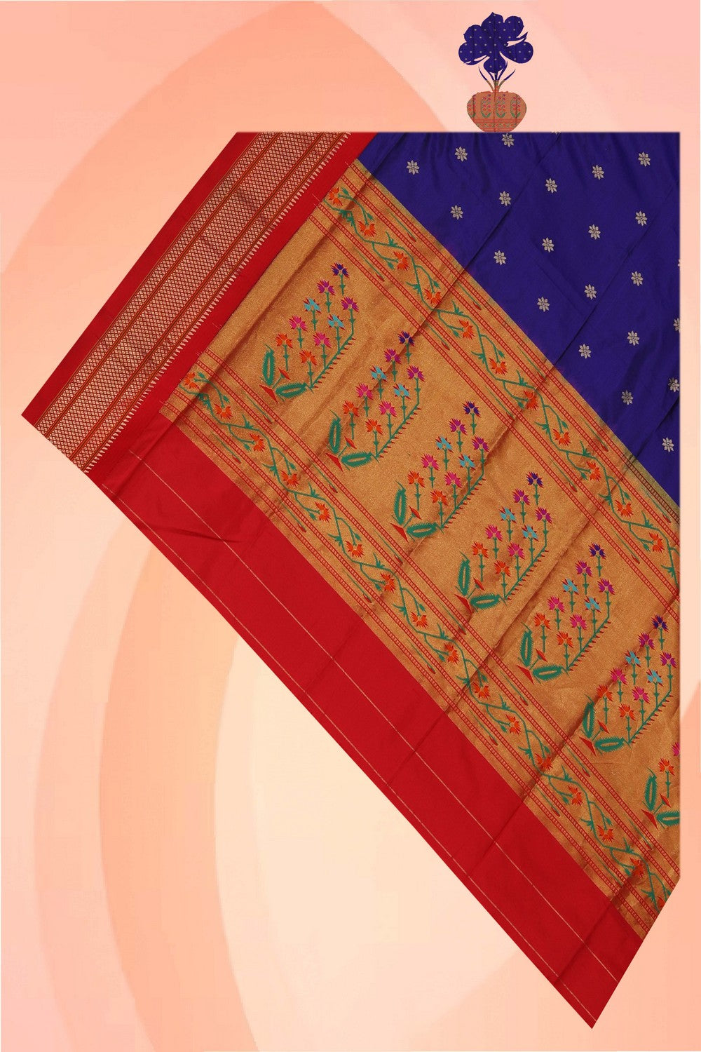 Image of Paithani Silk Purple Dupatta