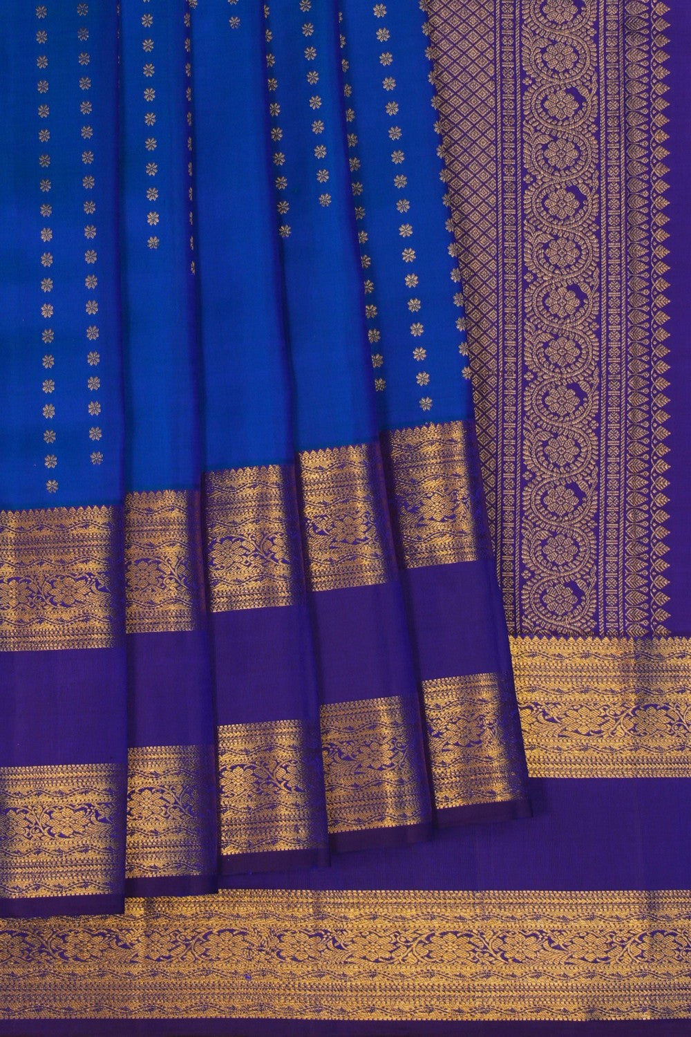 Image of Kanchi Silk Blue Saree