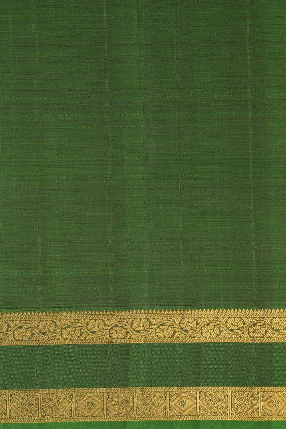 Image of Kanchi Silk Moss-Green Saree
