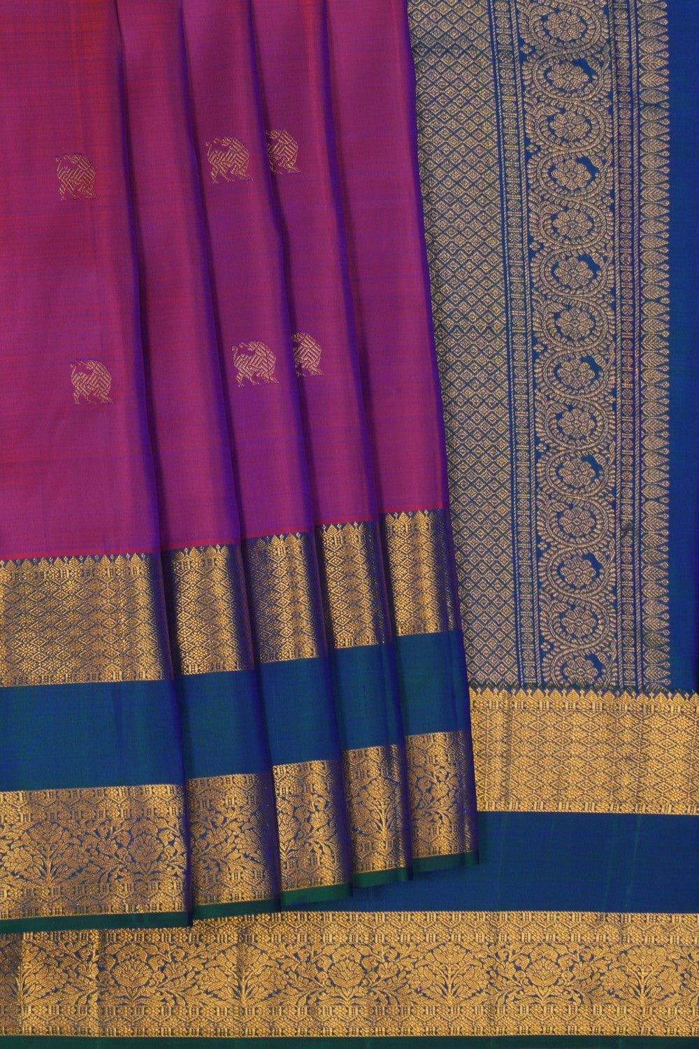 Image of Kanchi Silk Magenta Saree