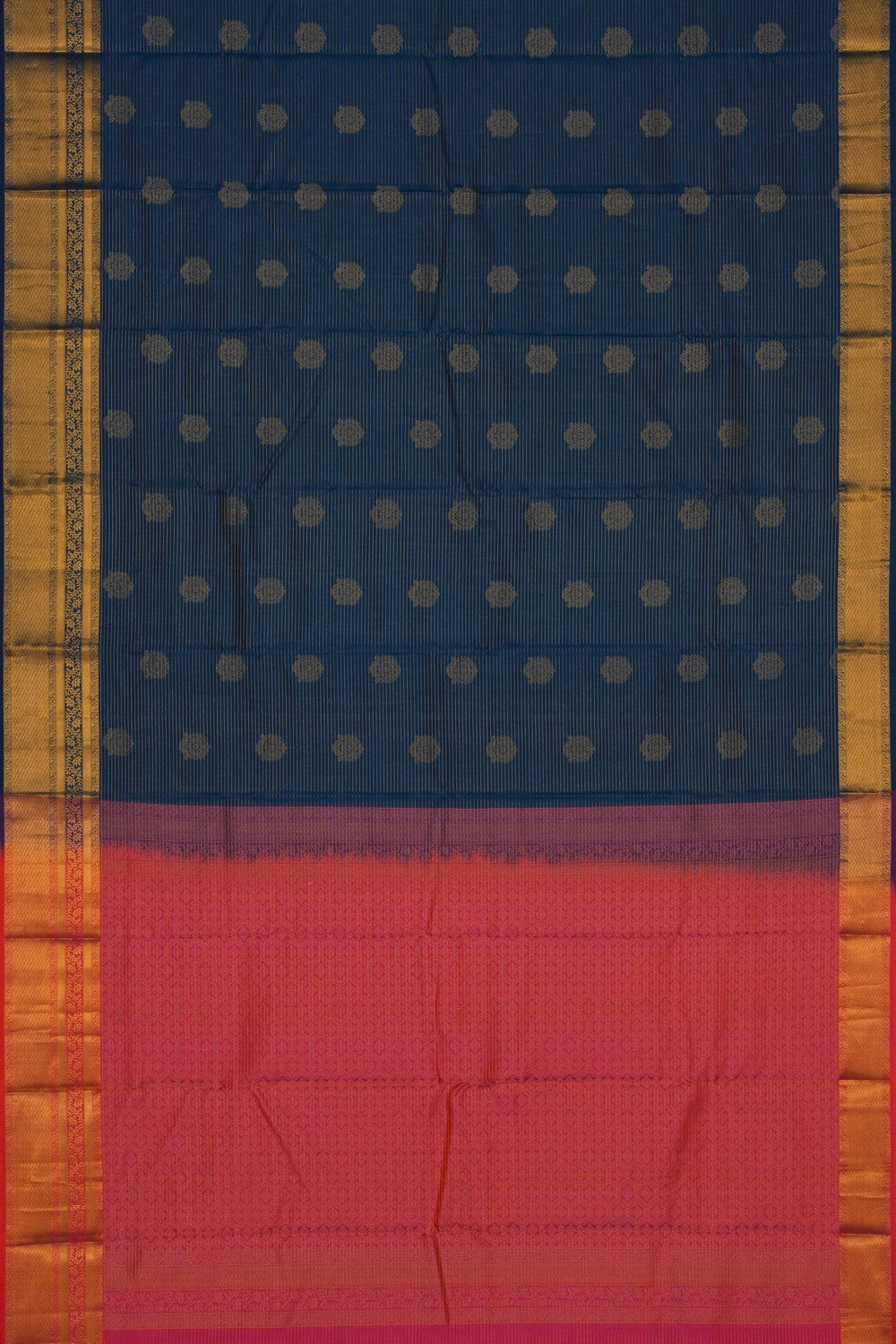 Image of Kanchi Silk Blue Saree