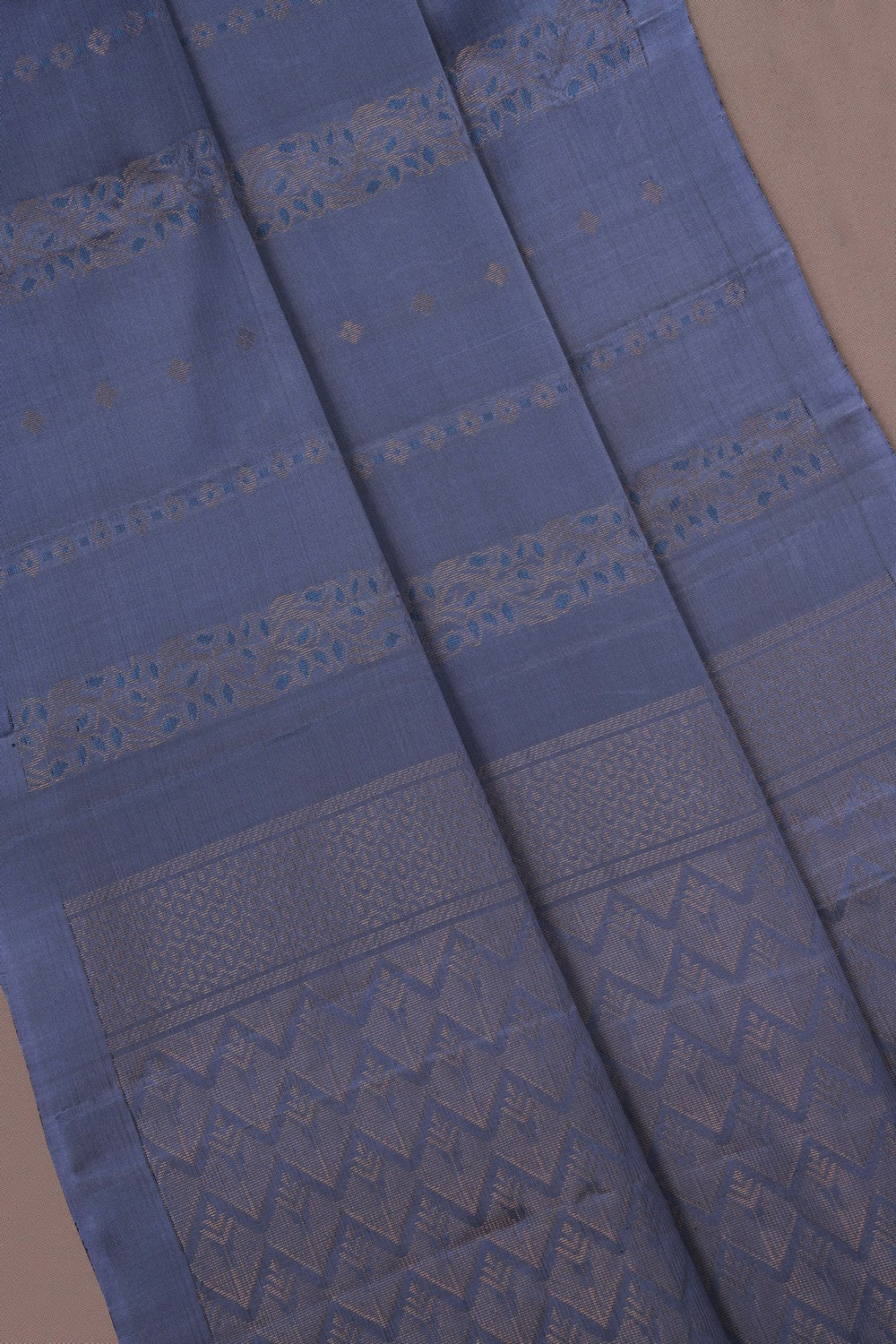 Image of Kanchi Silk Grey Saree