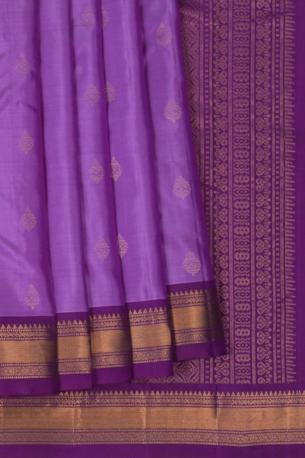 Image of Kanchi Silk Lavender Purple Saree