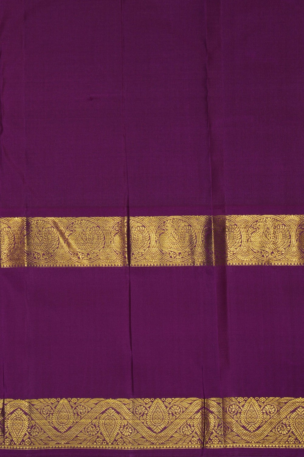 Image of Kanchi Silk Kattam Purple Saree