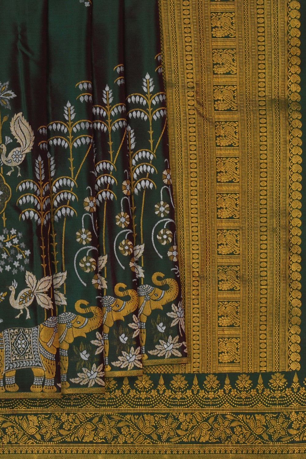 Image of Kanchipattu Green Saree