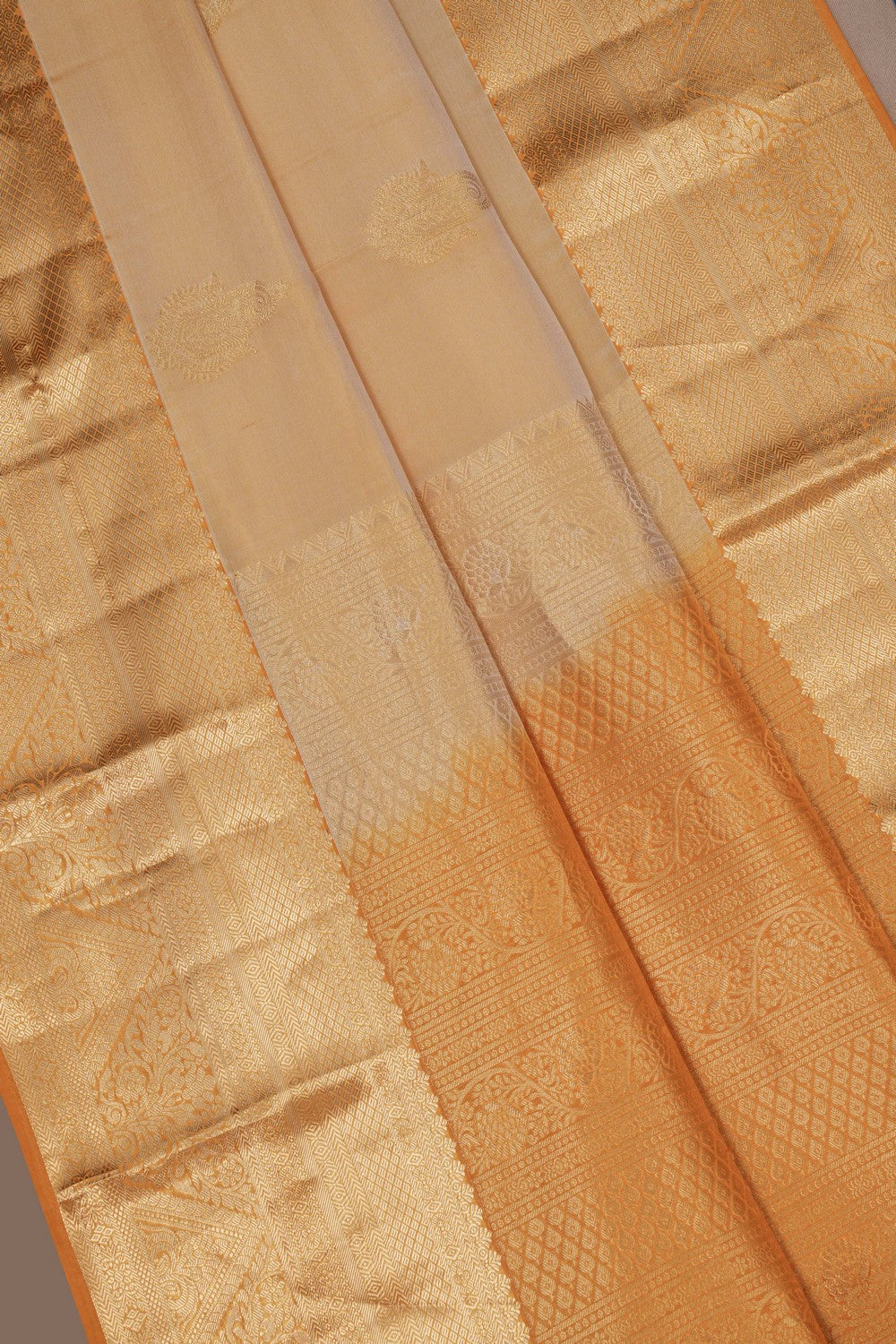 Image of Kanchi Silk Beige Saree