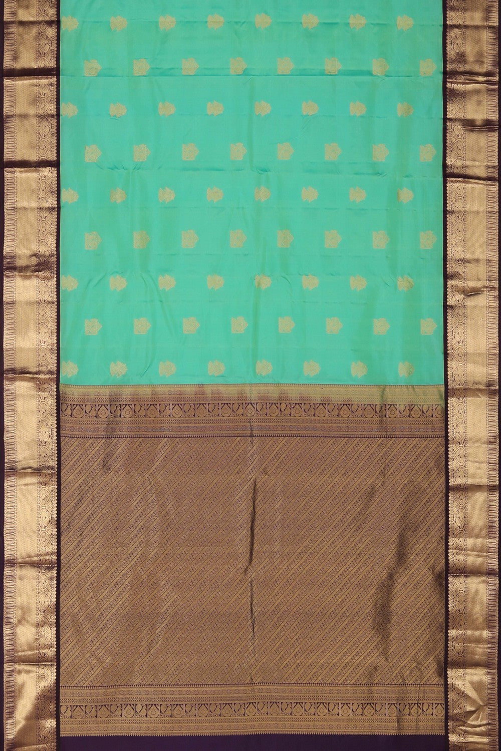Image of Kanchi Silk Sea Green Saree