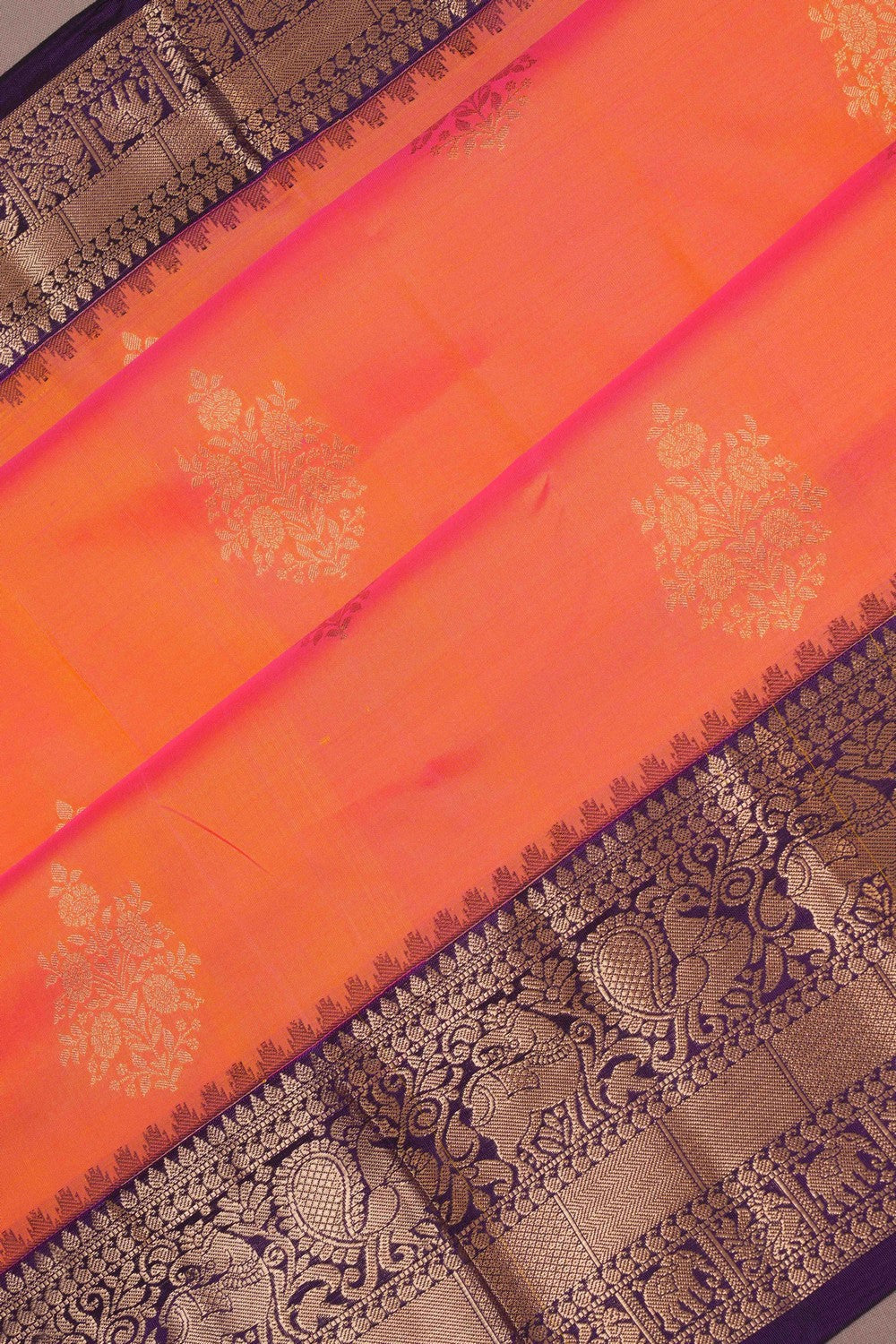 Image of Kanchi Silk Fuchsia Pink Saree