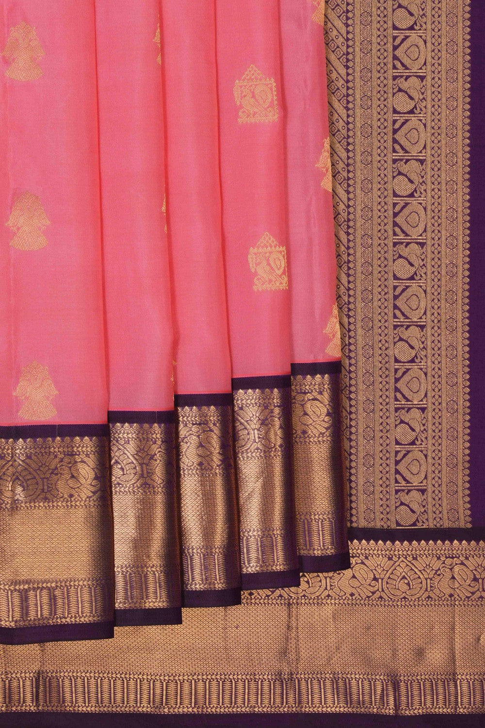 Image of Kanchi Silk Pink Saree