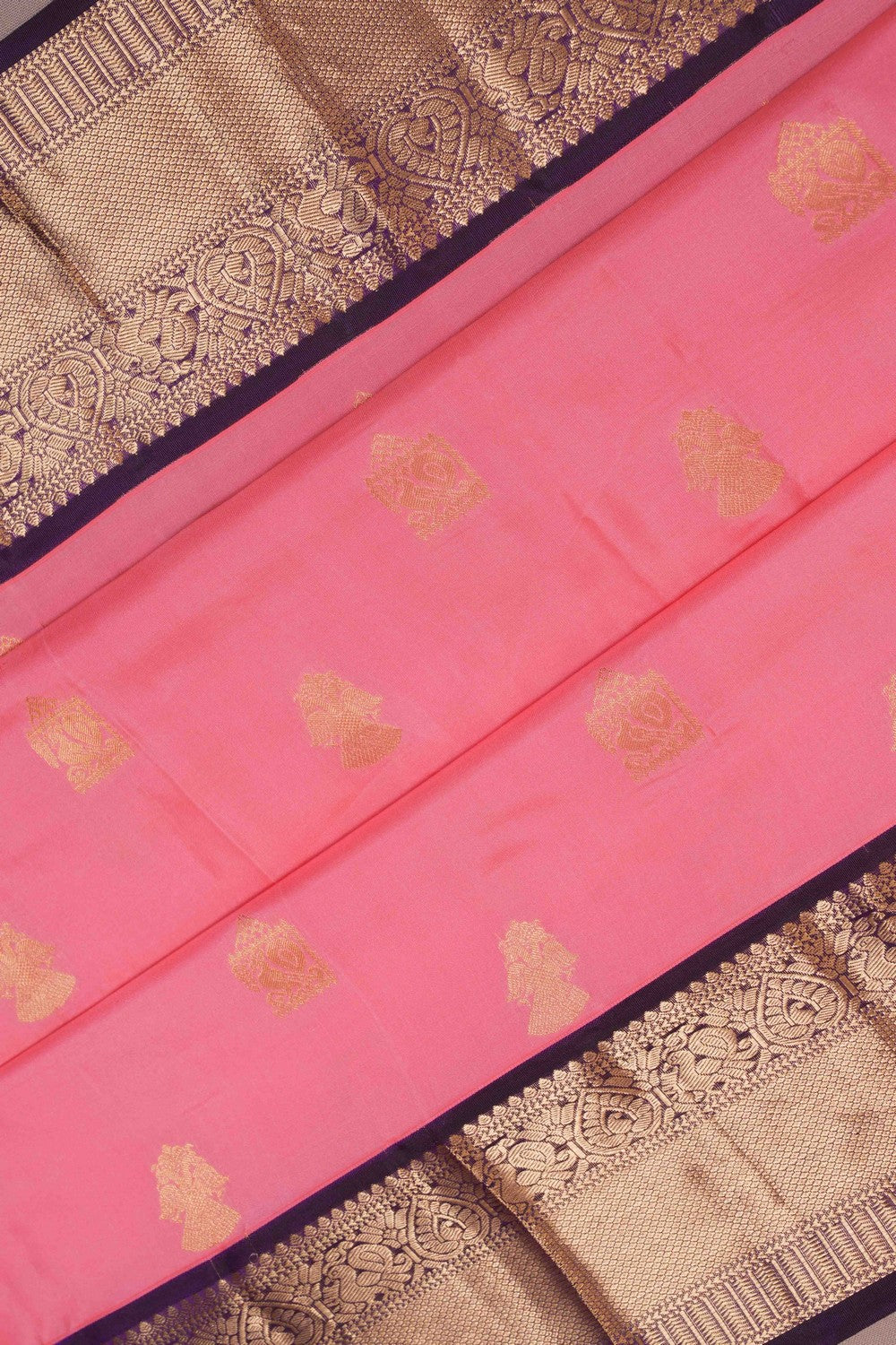 Image of Kanchi Silk Pink Saree