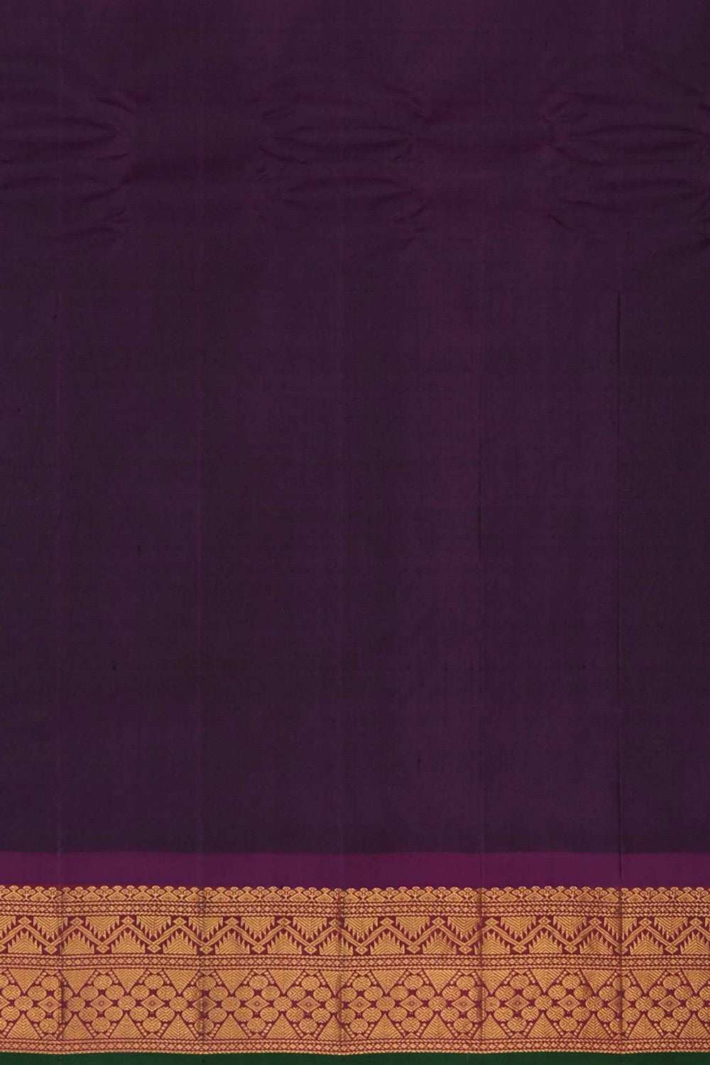 Image of Gadwal Cotton Silk Bottle Green Saree