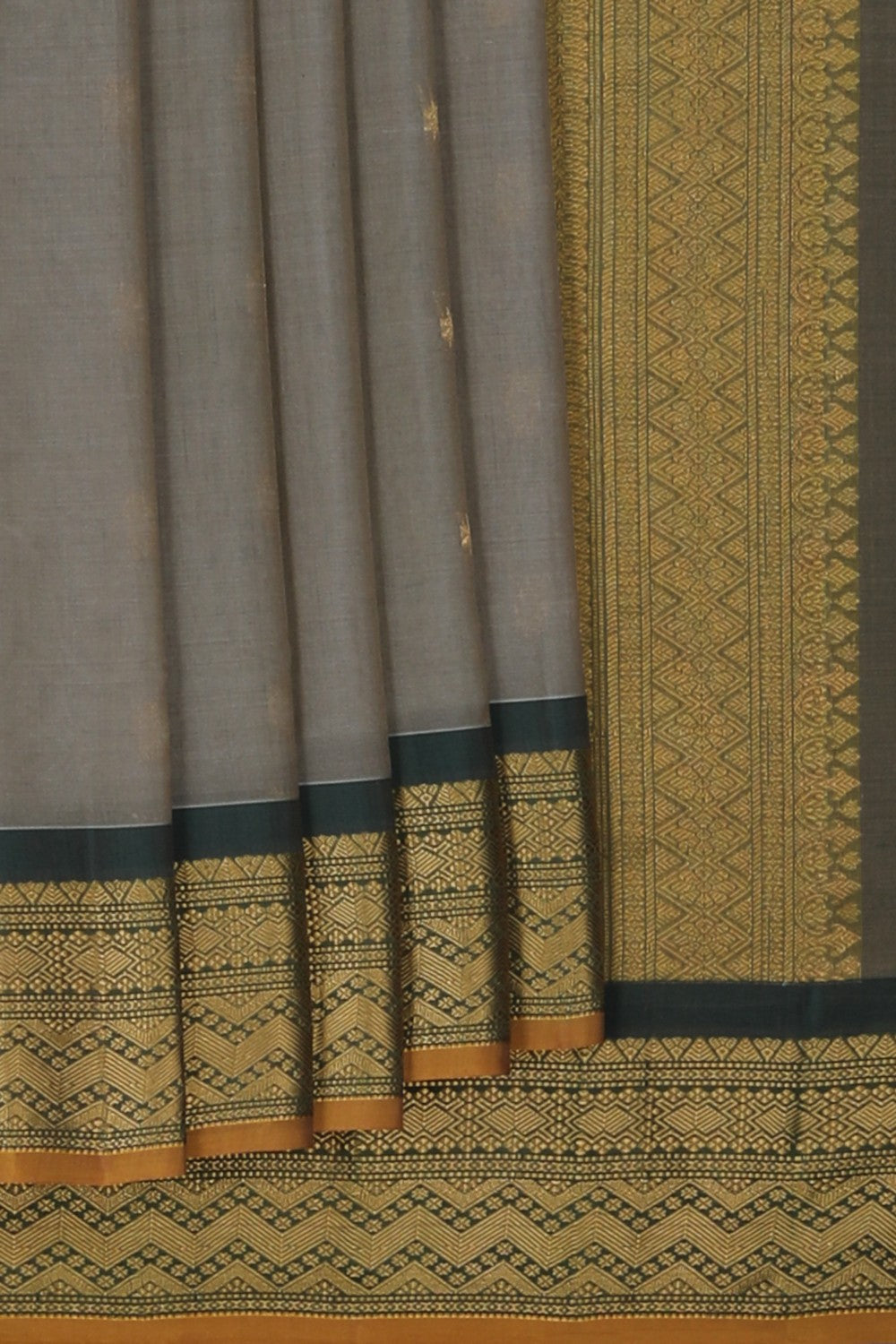 Image of Gadwal Cotton Silk Grey Saree