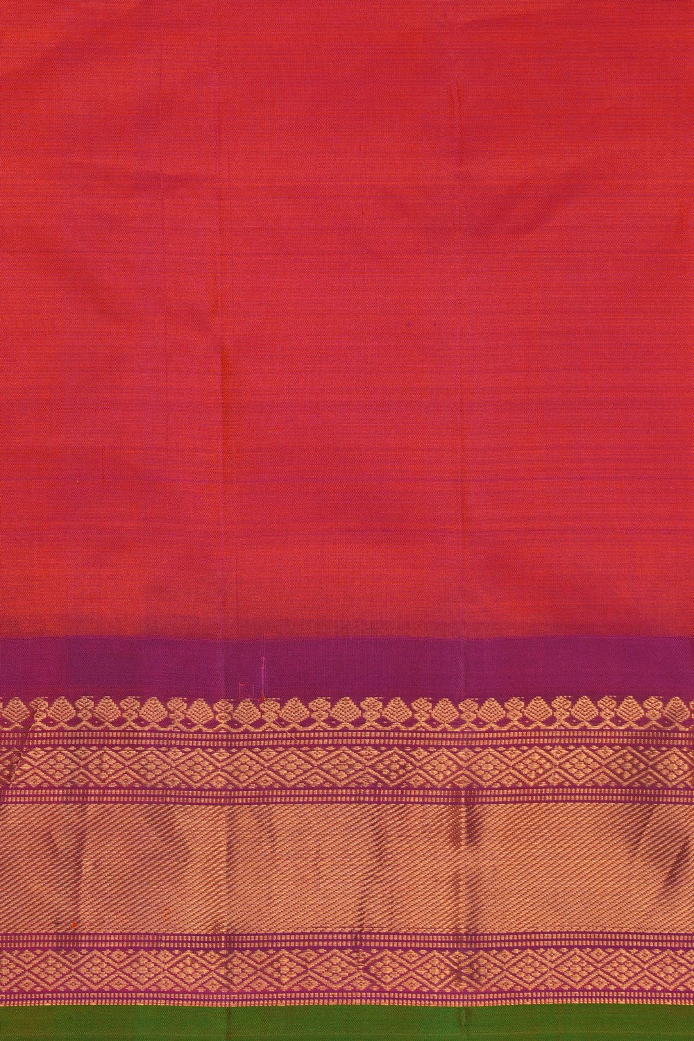 Image of Gadwal Cotton Silk Orange Saree