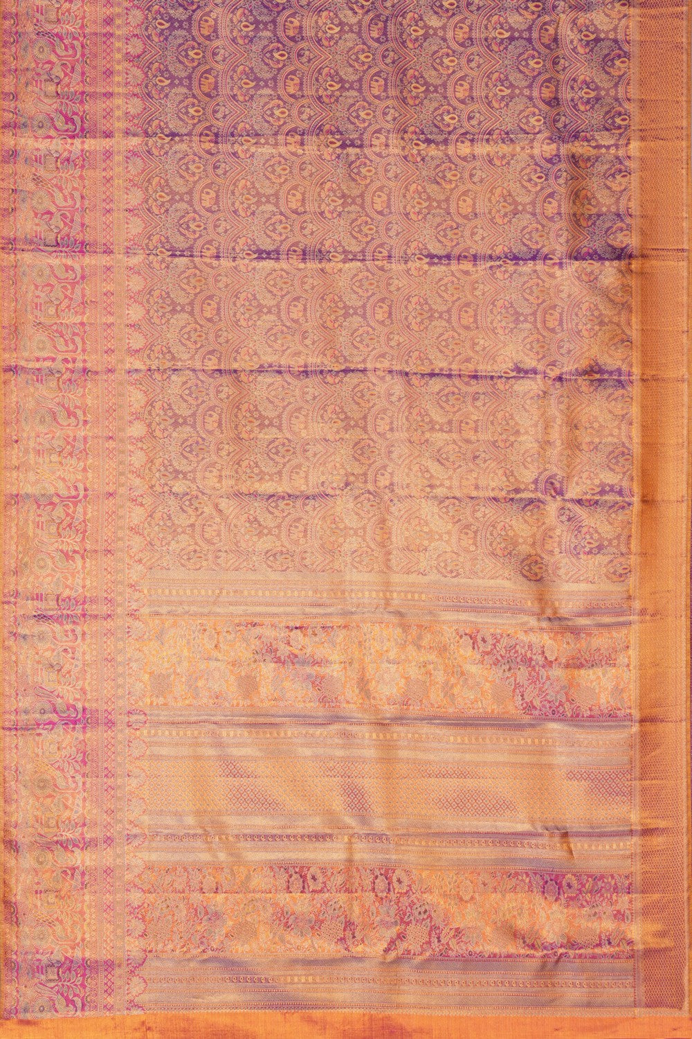 Image of Kanchipattu Tissue Brocade Purple Saree