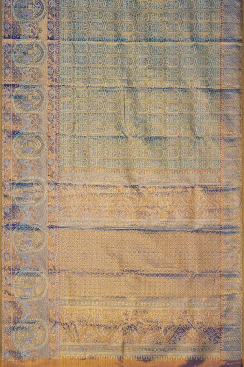 Image of Kanchipattu Tissue Brocade Green Saree