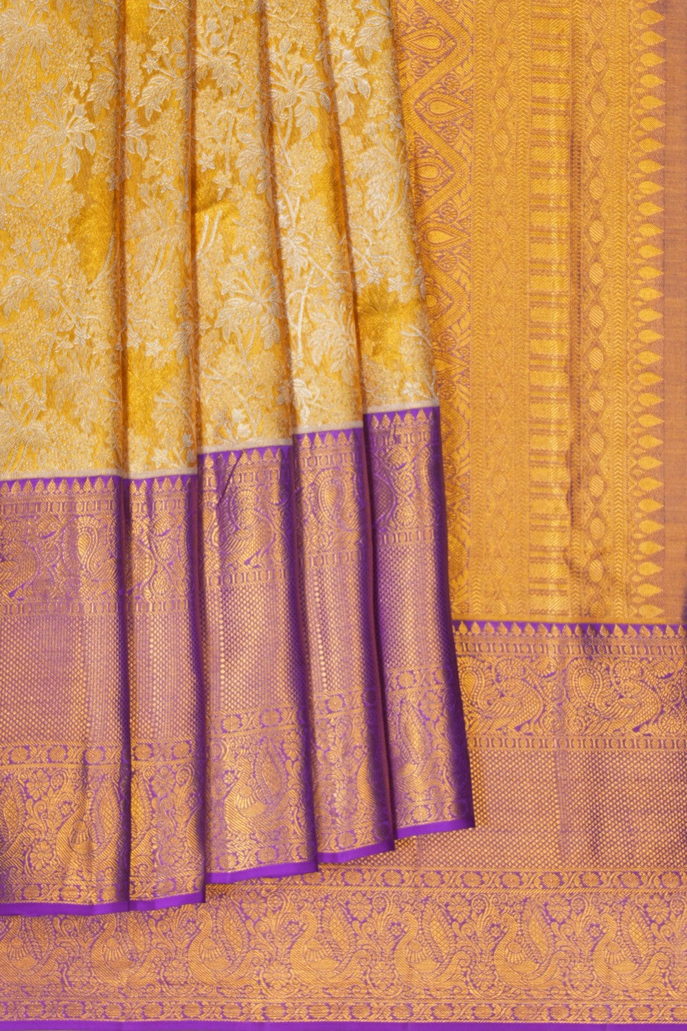 Image of Gold Kanchipattu Brocade Saree