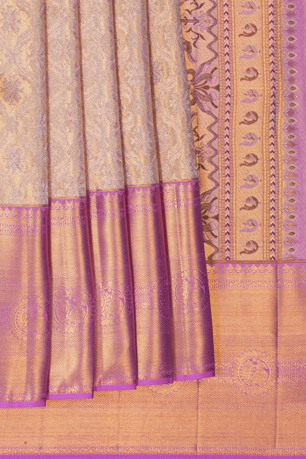 Image of Gold Kanchipattu Brocade Saree
