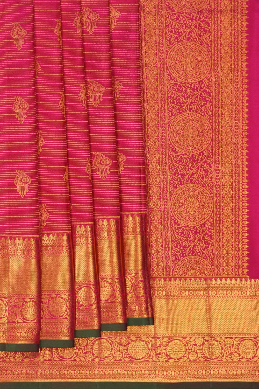 Image of Kanchipattu Brocade Pink Saree