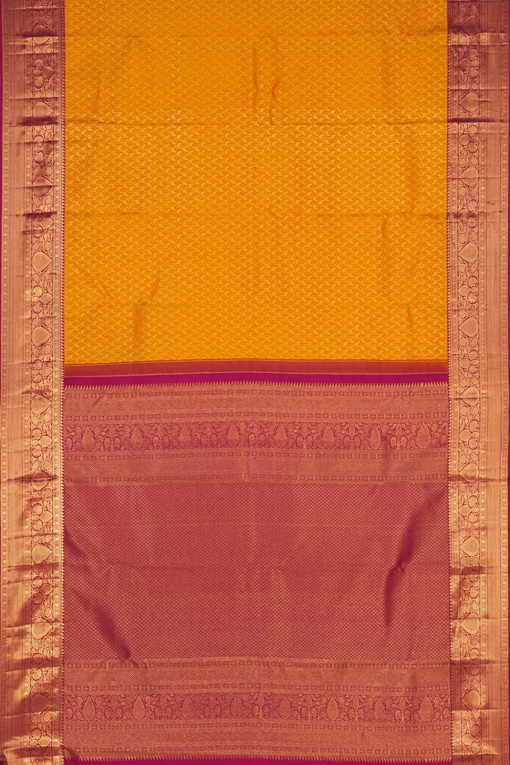 Image of Kanchipattu Brocade Yellow Saree