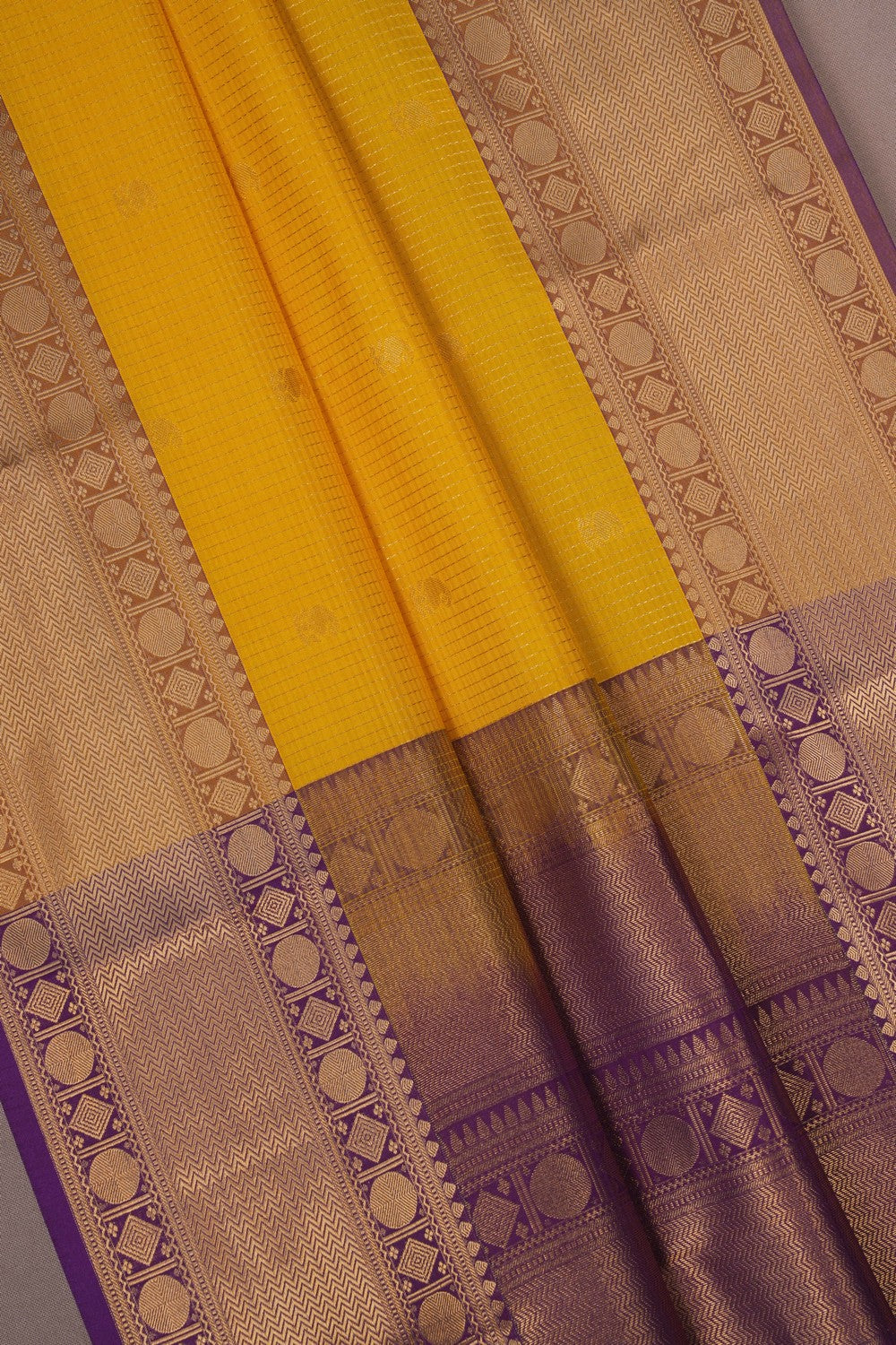 Image of Kanchi Silk Yellow Saree