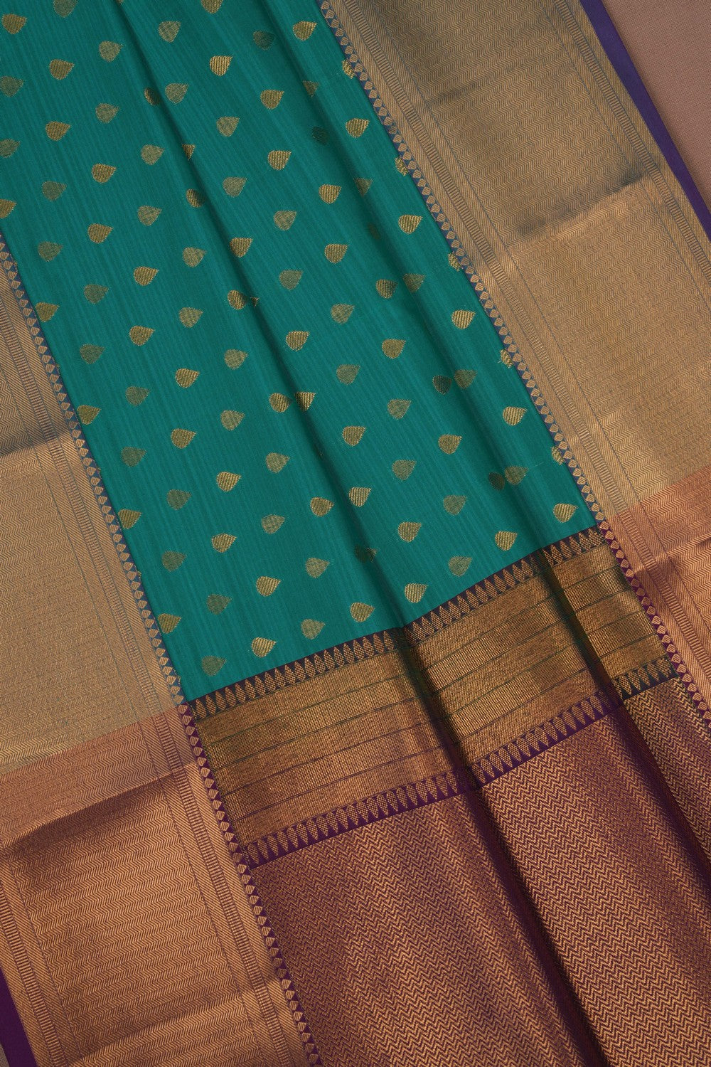 Image of Kanchi Silk Sea Green Saree
