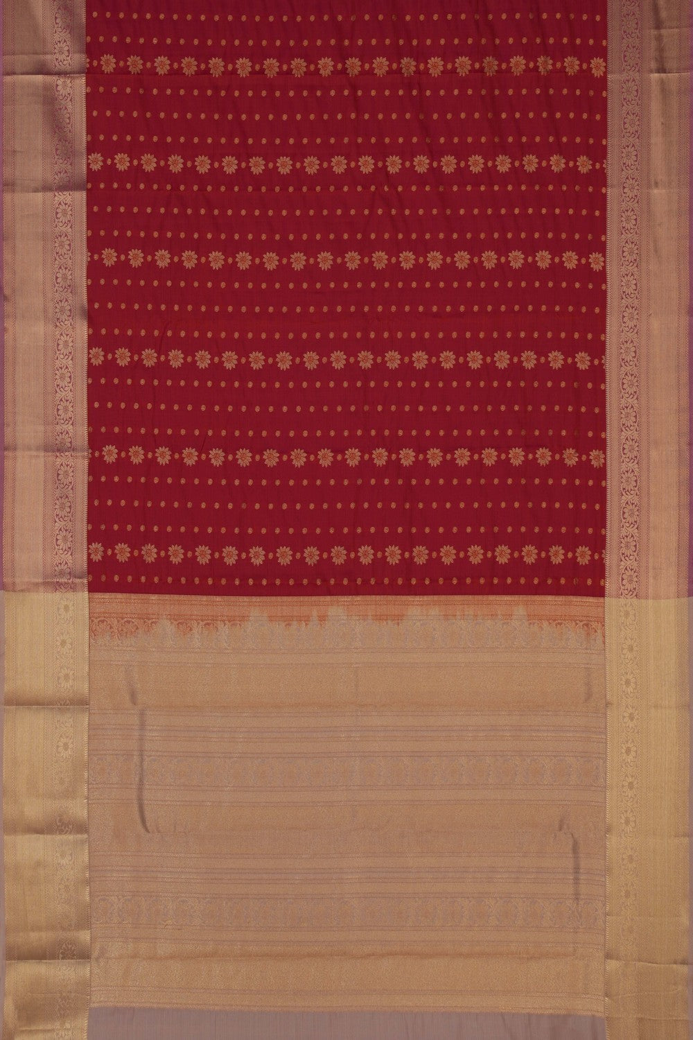 Image of Kanchi Silk Ruby Red Saree