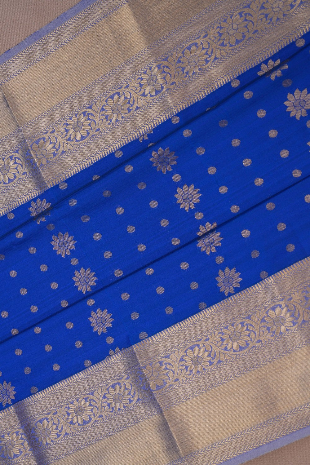 Image of Kanchi Silk Blue Saree