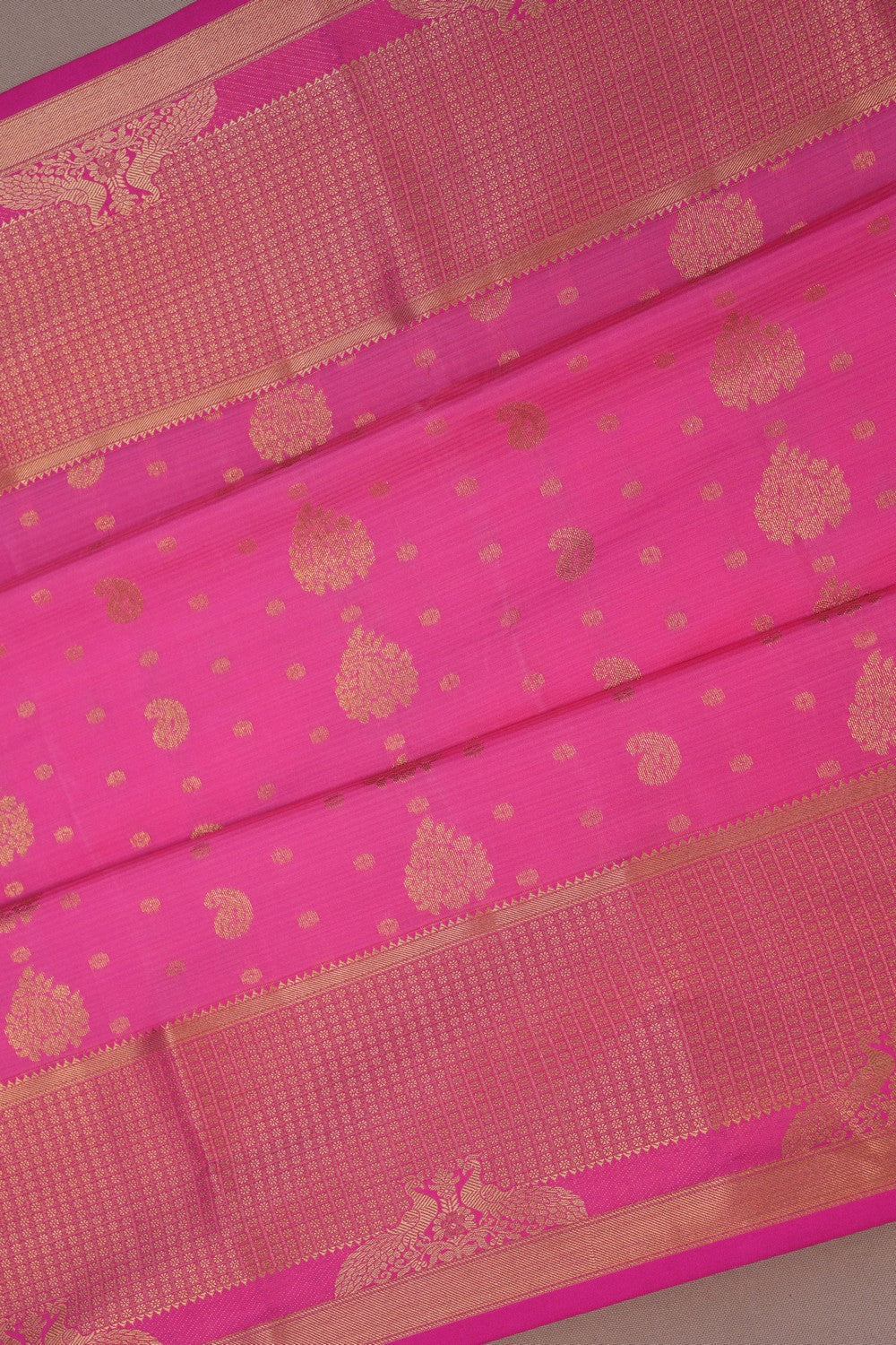Image of Kanchi Silk Pink Saree