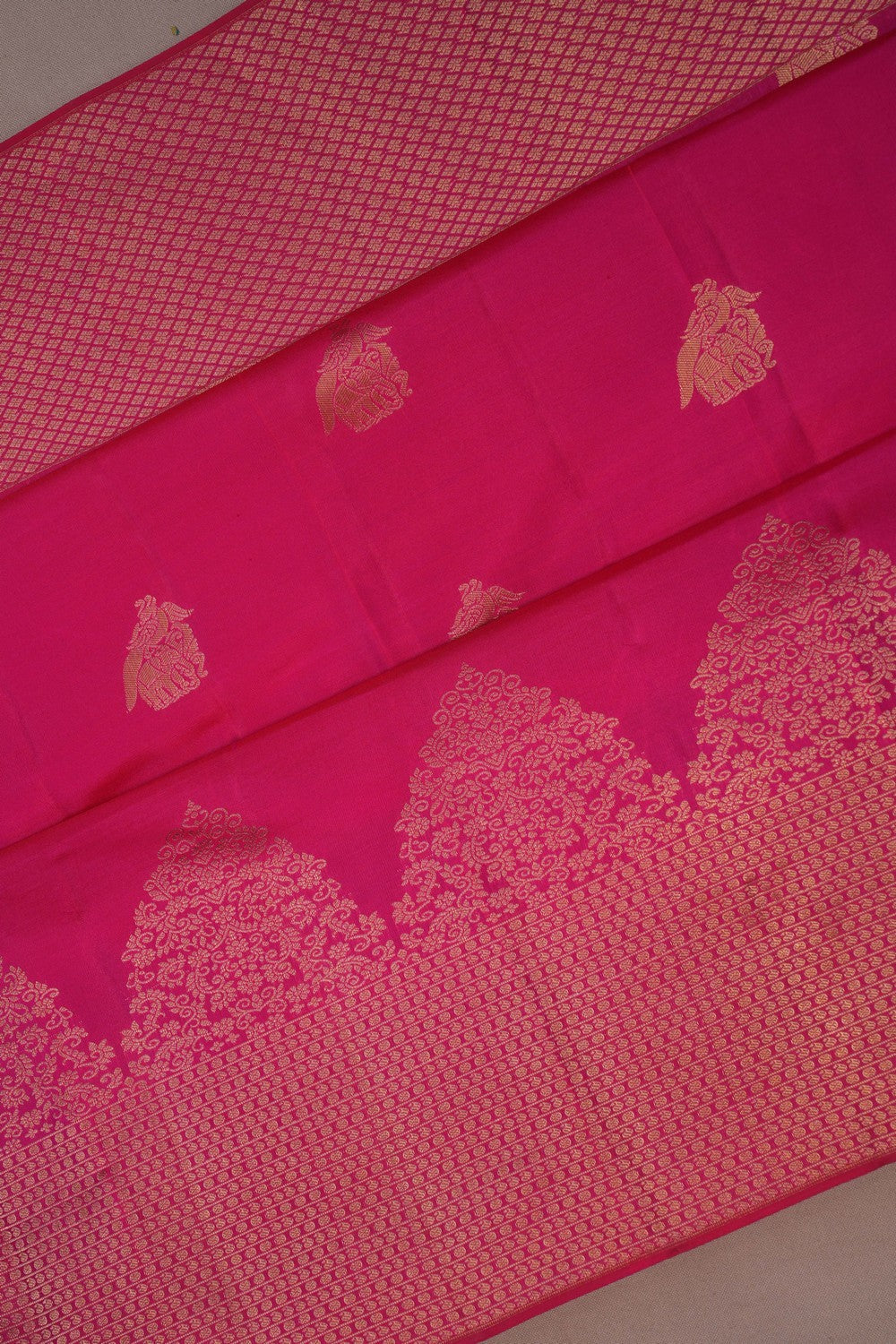 Image of Kanchi Silk Pink Saree
