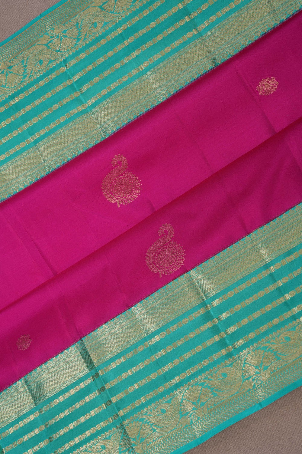 Image of Kanchi Silk Pink Saree