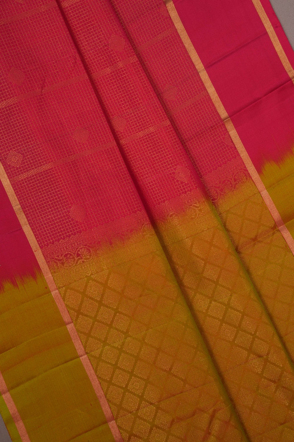 Image of Kanchi Silk Fuchsia Pink Saree