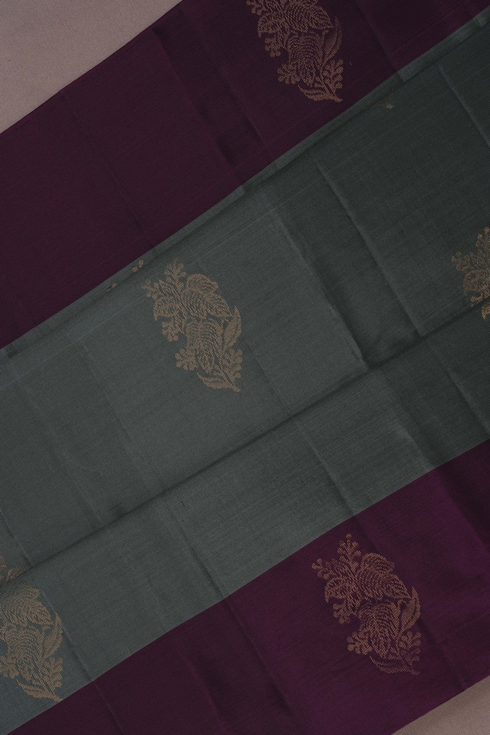 Image of Kanchi Silk Grey Saree