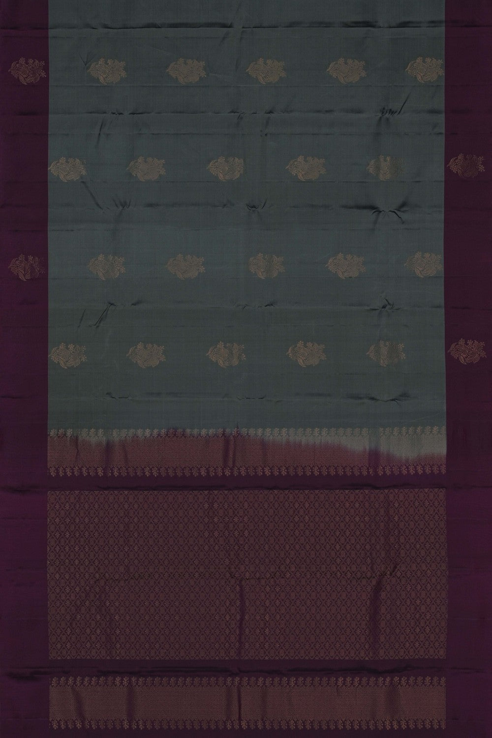 Image of Kanchi Silk Grey Saree