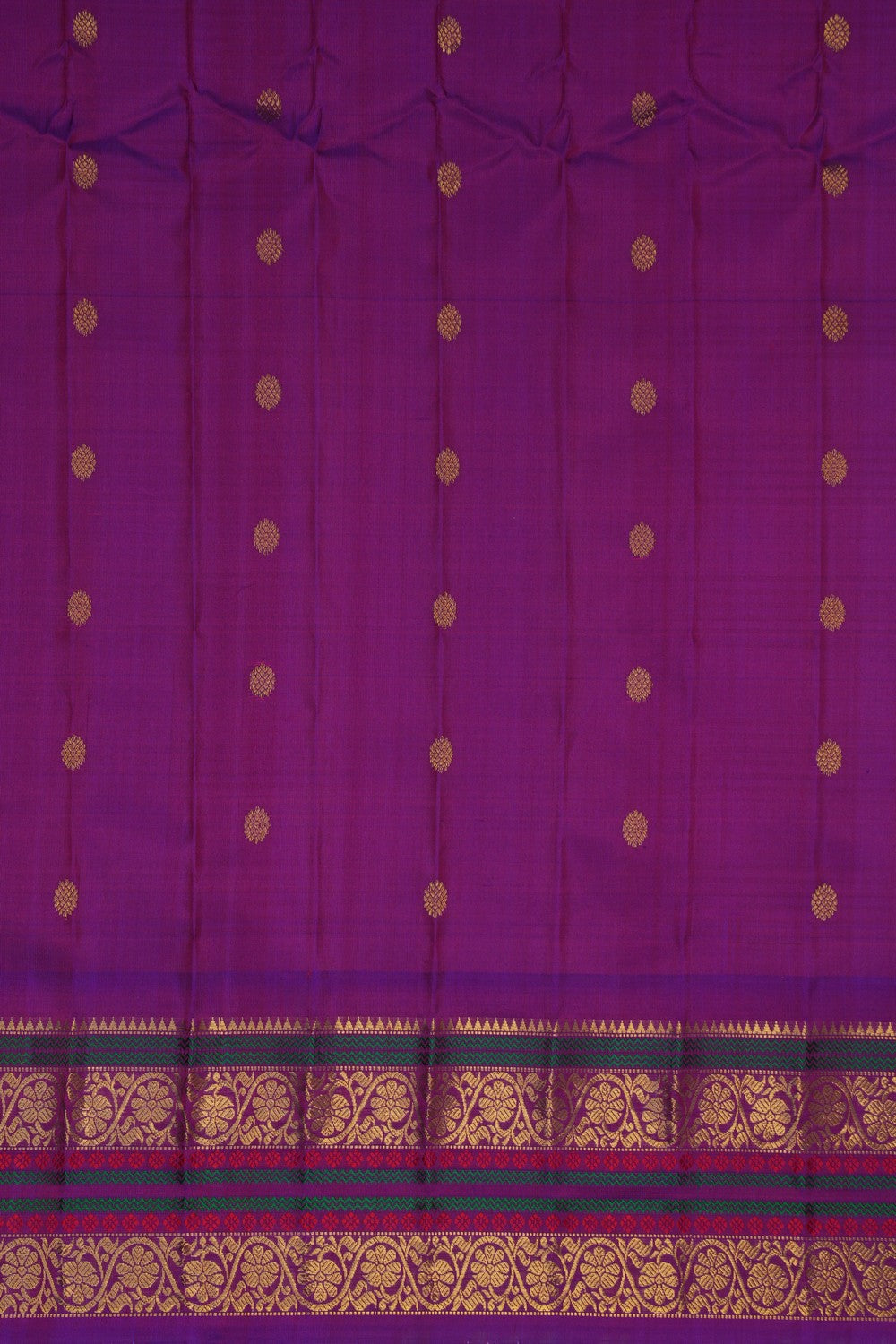 Image of Gadwal Silk Sea Green Saree